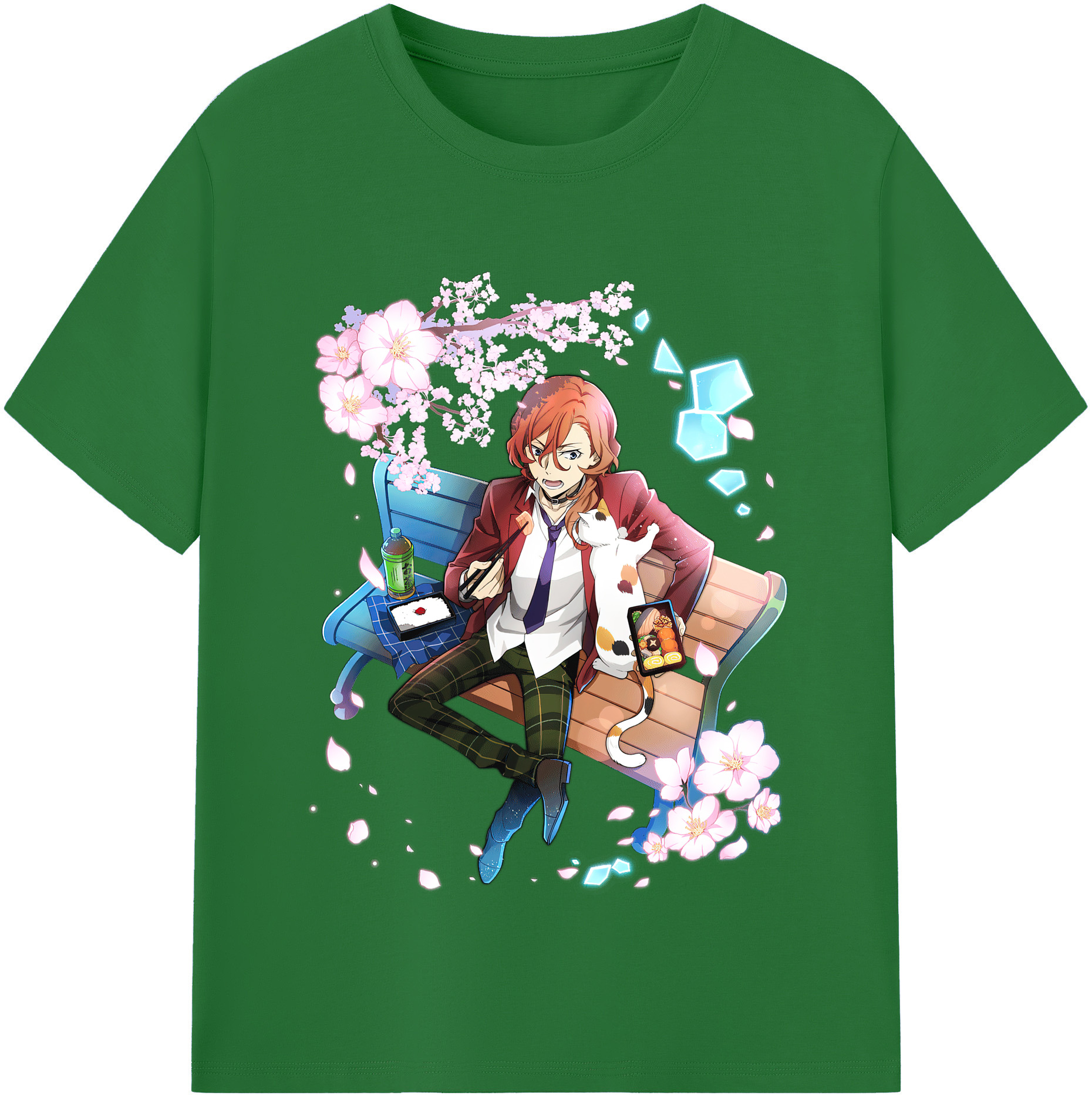 （画像用） 文豪ストレイドッグス Bungo Stray Dogs 綿100％半袖Tシャツ（フロントプリント）