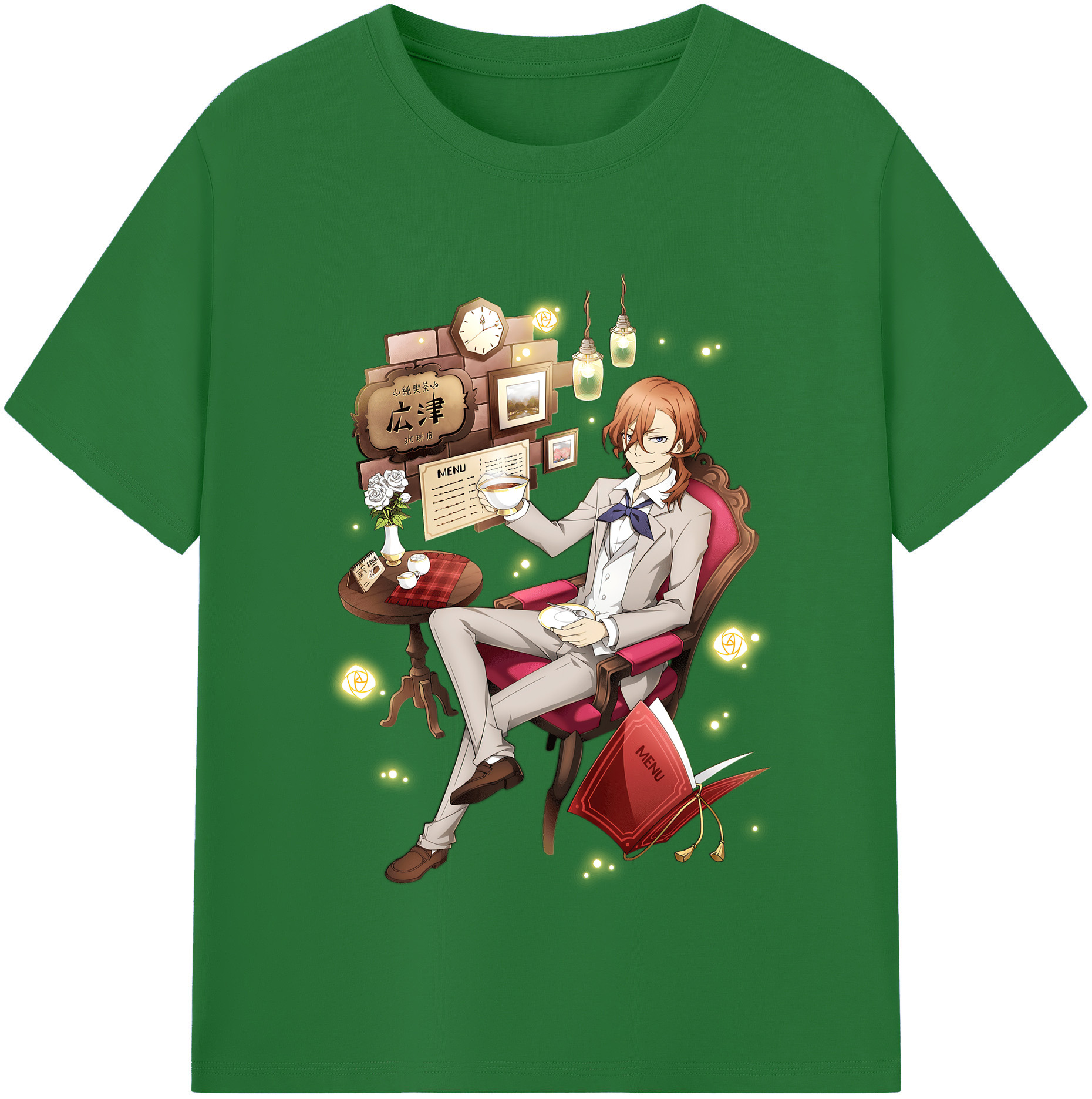 （画像用） 文豪ストレイドッグス Bungo Stray Dogs 綿100％半袖Tシャツ（フロントプリント）