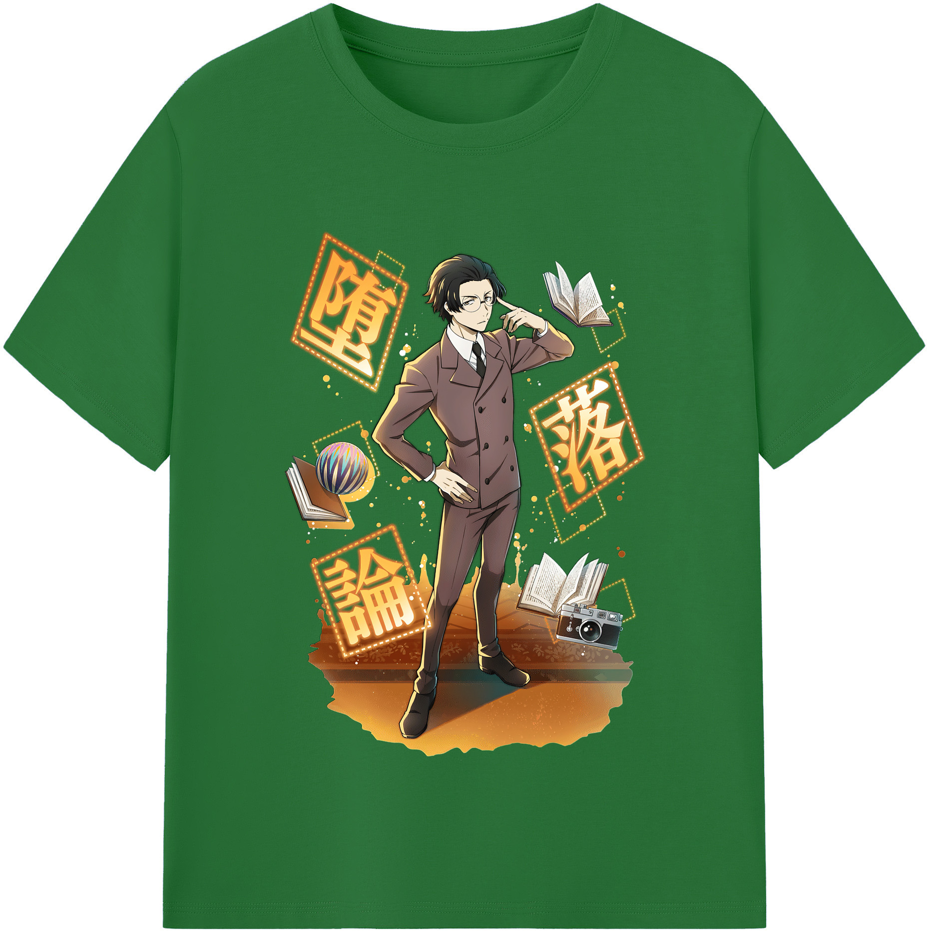 （画像用） 文豪ストレイドッグス Bungo Stray Dogs 綿100％半袖Tシャツ（フロントプリント）