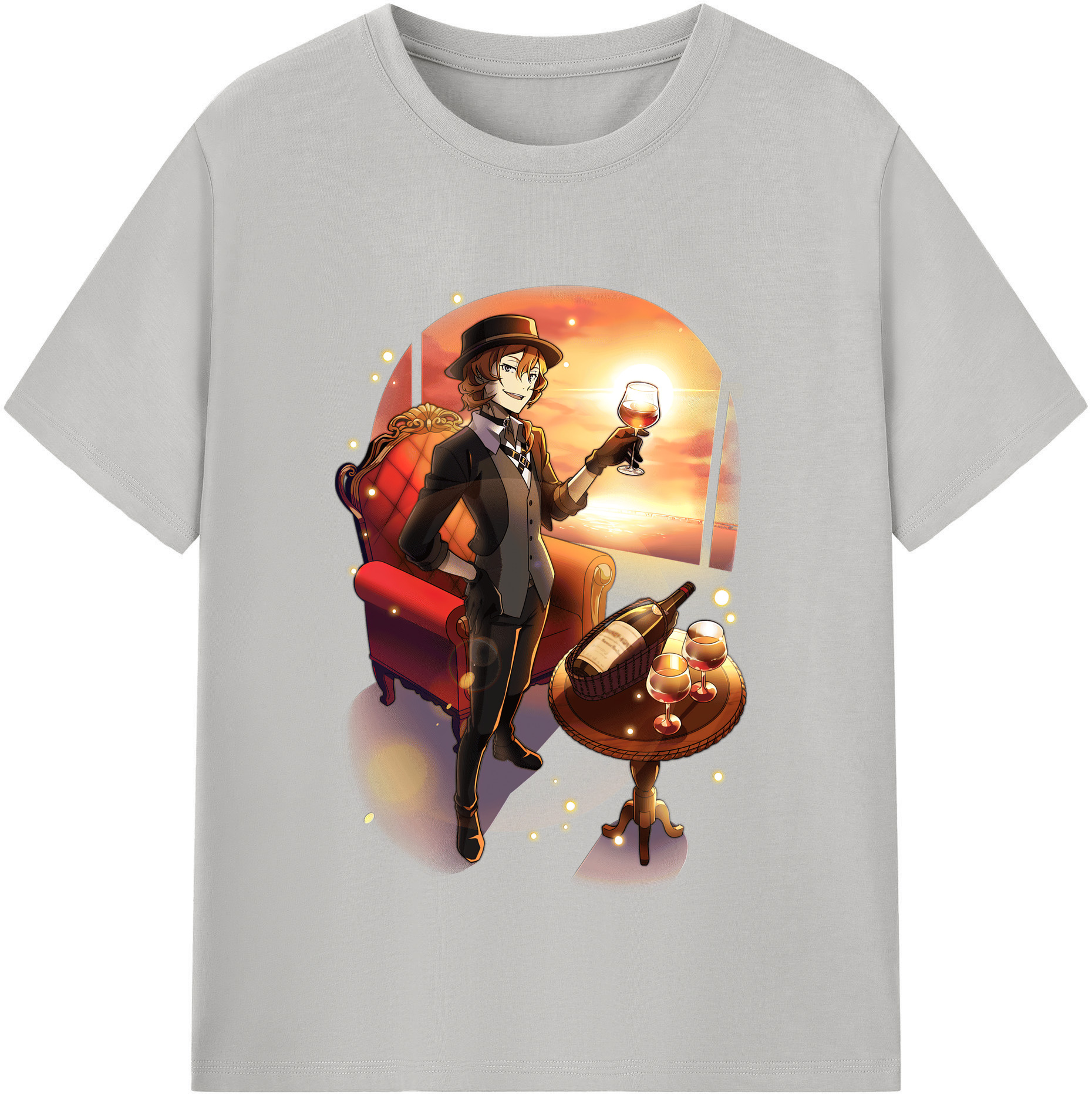 （画像用） 文豪ストレイドッグス Bungo Stray Dogs 綿100％半袖Tシャツ（フロントプリント）