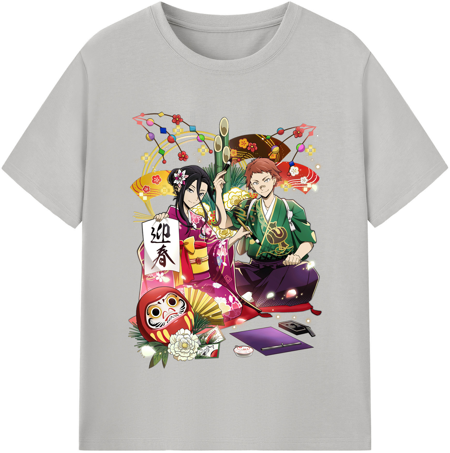 （画像用） 文豪ストレイドッグス Bungo Stray Dogs 綿100％半袖Tシャツ（フロントプリント）