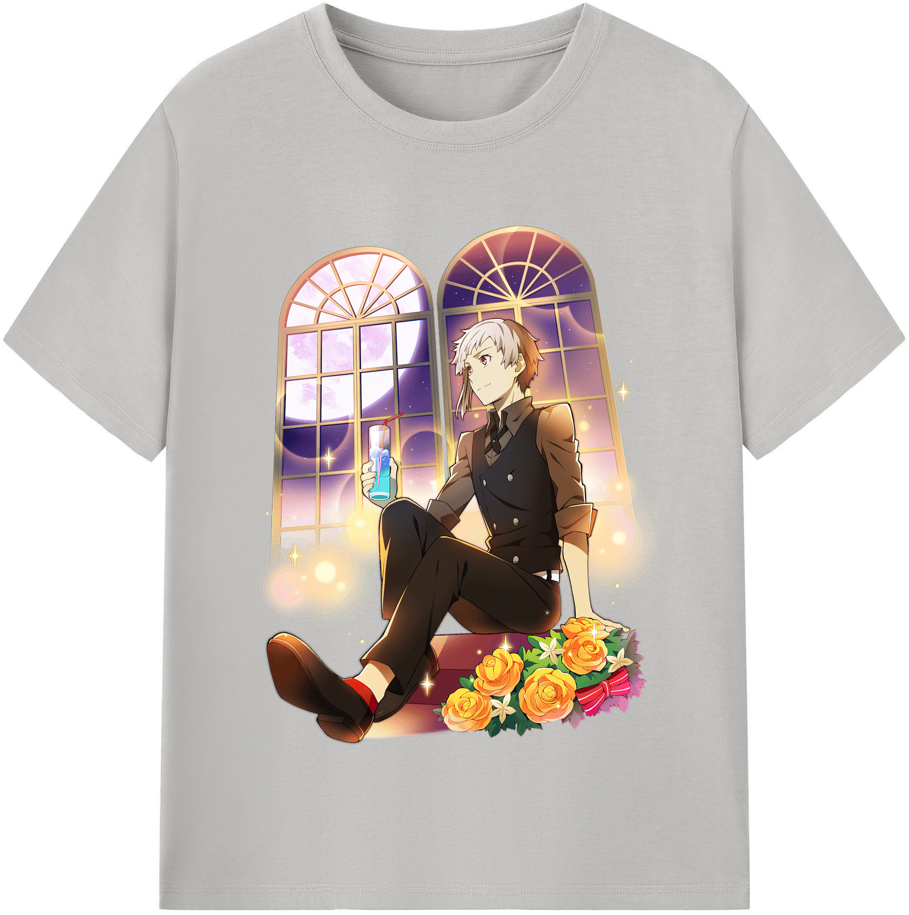 （画像用） 文豪ストレイドッグス Bungo Stray Dogs 綿100％半袖Tシャツ（フロントプリント）