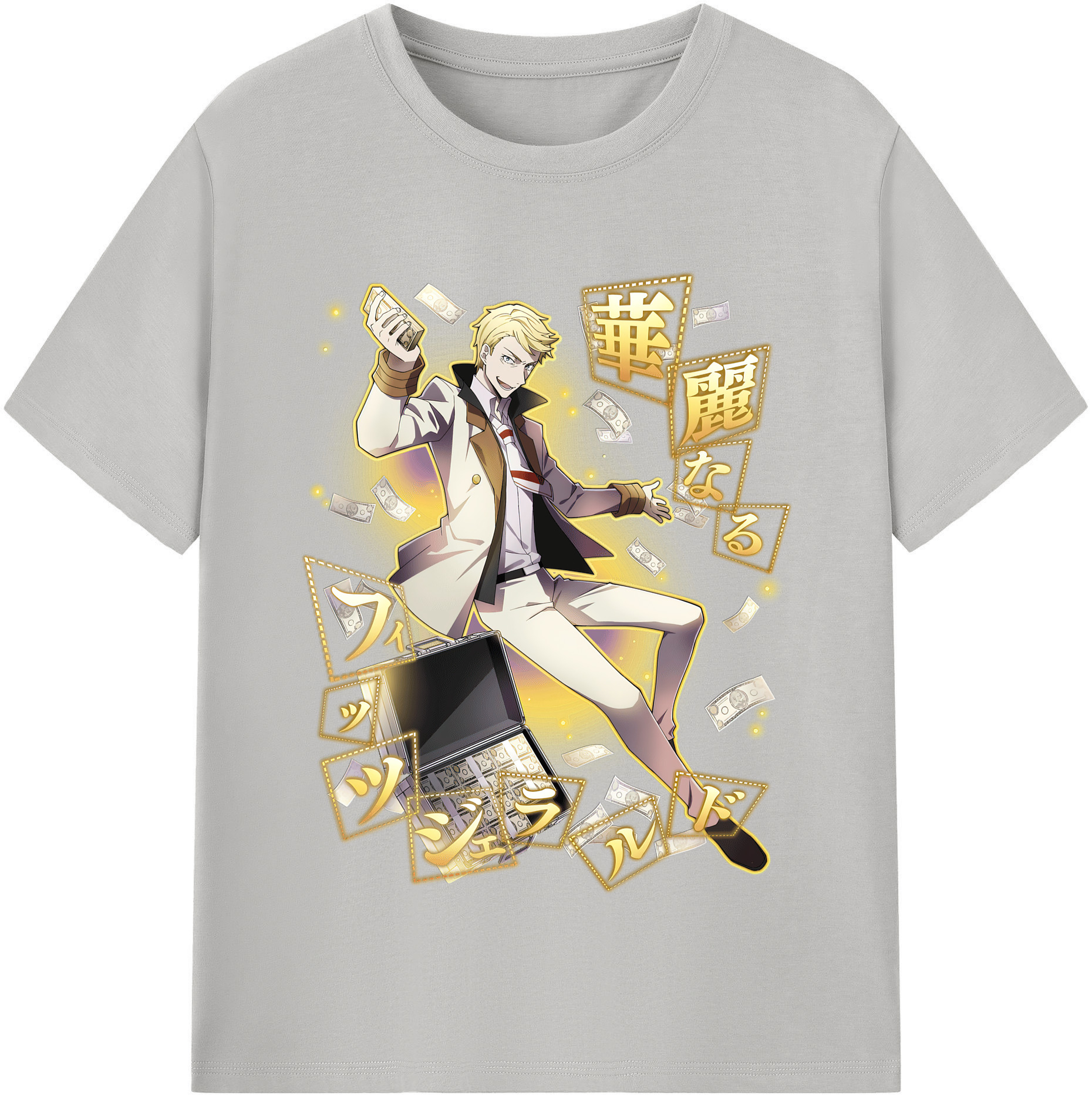 （画像用） 文豪ストレイドッグス Bungo Stray Dogs 綿100％半袖Tシャツ（フロントプリント）