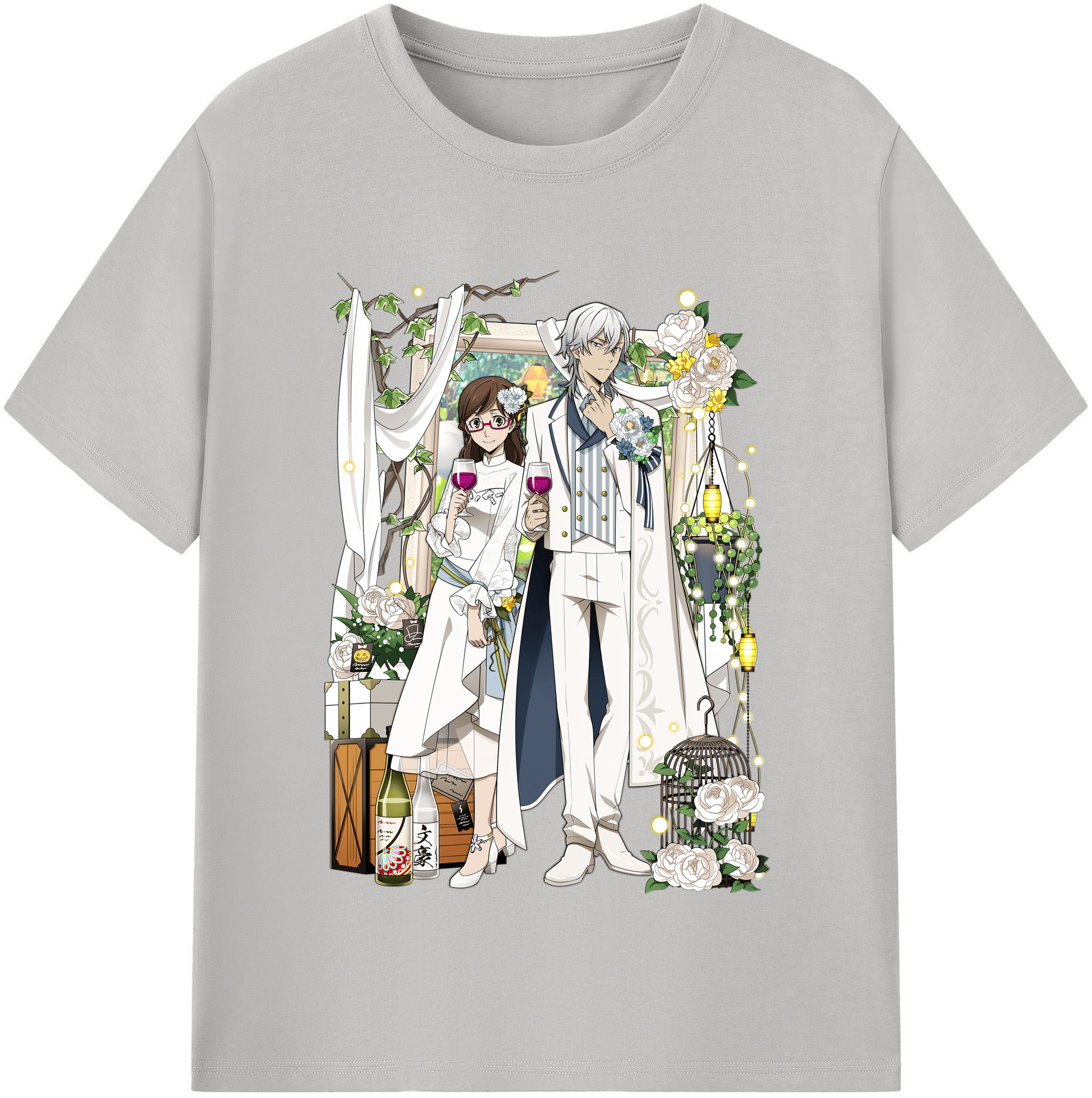 （画像用） 文豪ストレイドッグス Bungo Stray Dogs 綿100％半袖Tシャツ（フロントプリント）