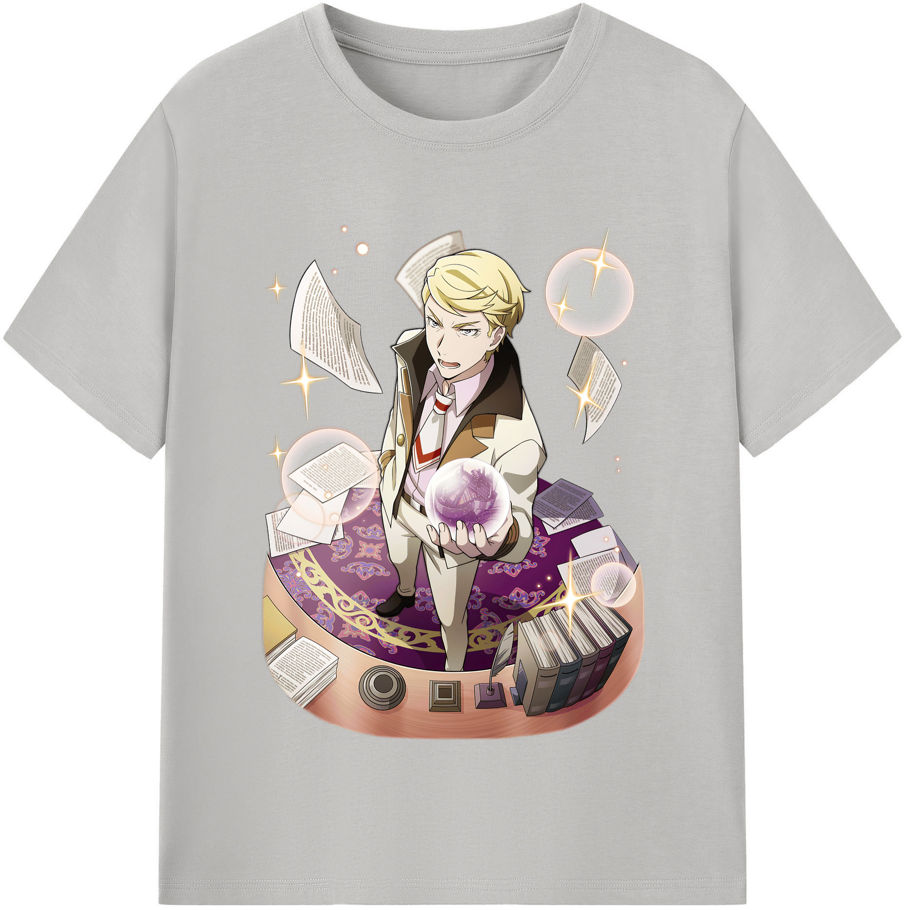 （画像用） 文豪ストレイドッグス Bungo Stray Dogs 綿100％半袖Tシャツ（フロントプリント）