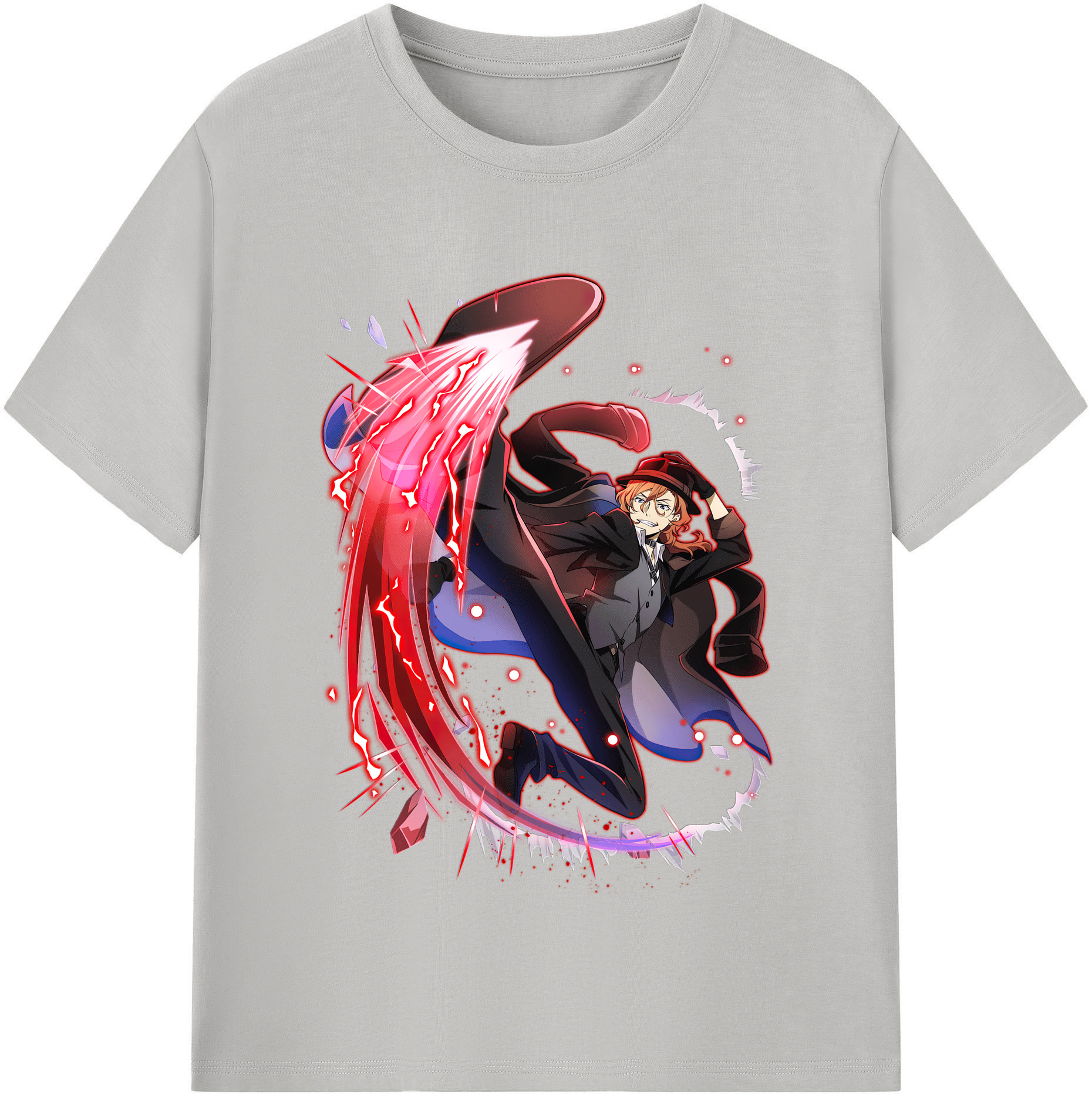 （画像用） 文豪ストレイドッグス Bungo Stray Dogs 綿100％半袖Tシャツ（フロントプリント）