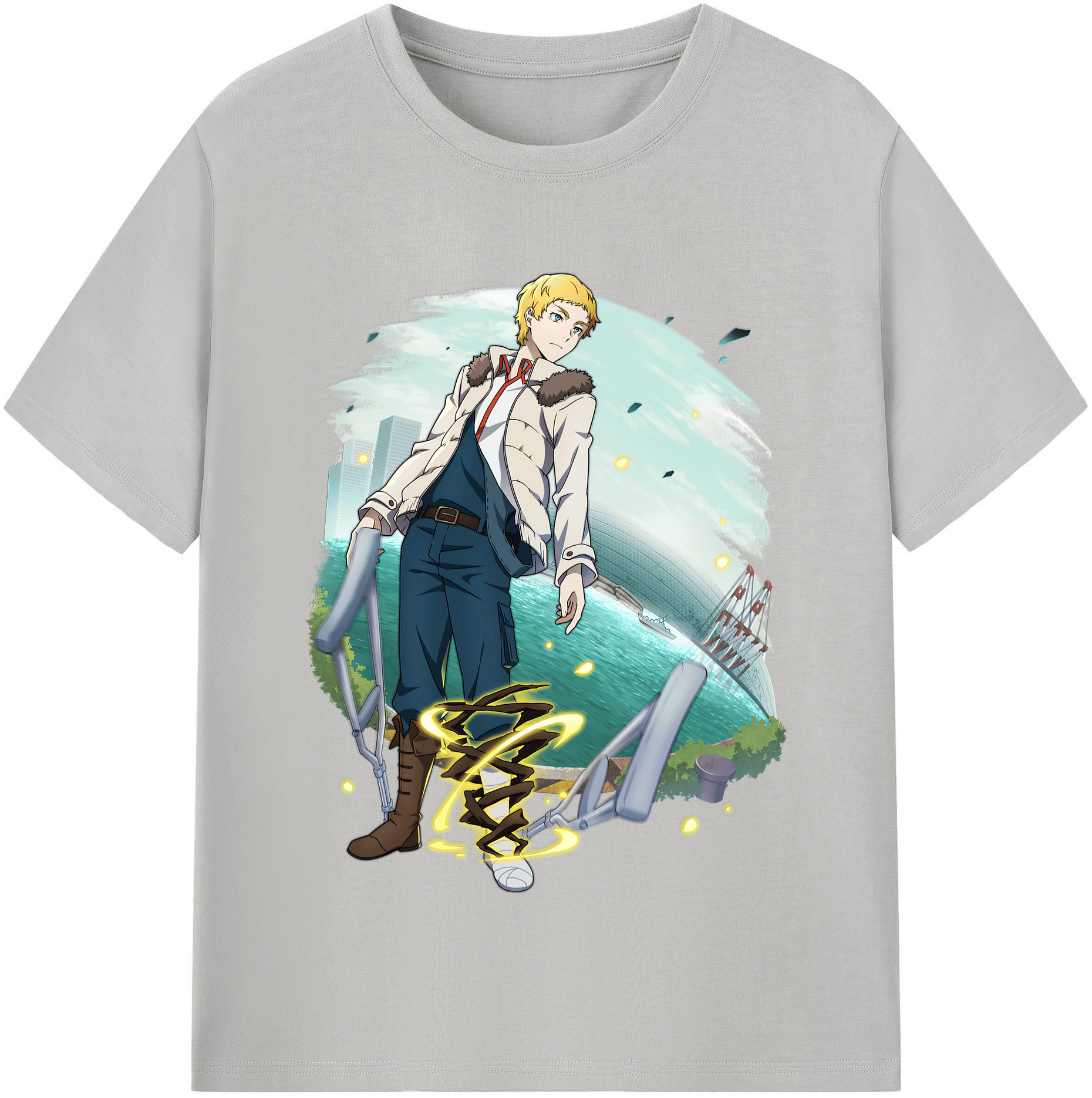 （画像用） 文豪ストレイドッグス Bungo Stray Dogs 綿100％半袖Tシャツ（フロントプリント）