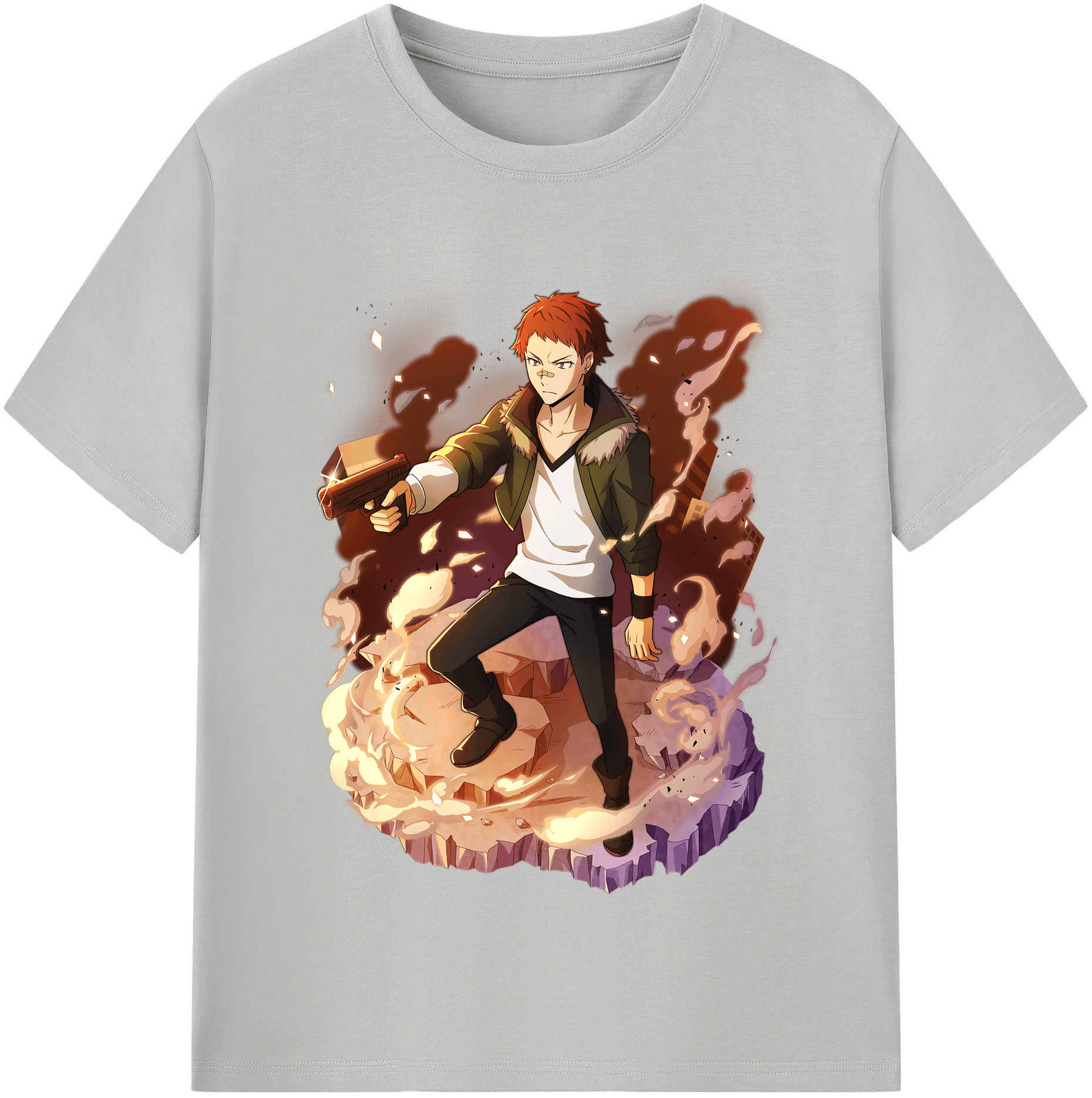 （画像用） 文豪ストレイドッグス Bungo Stray Dogs 綿100％半袖Tシャツ（フロントプリント）
