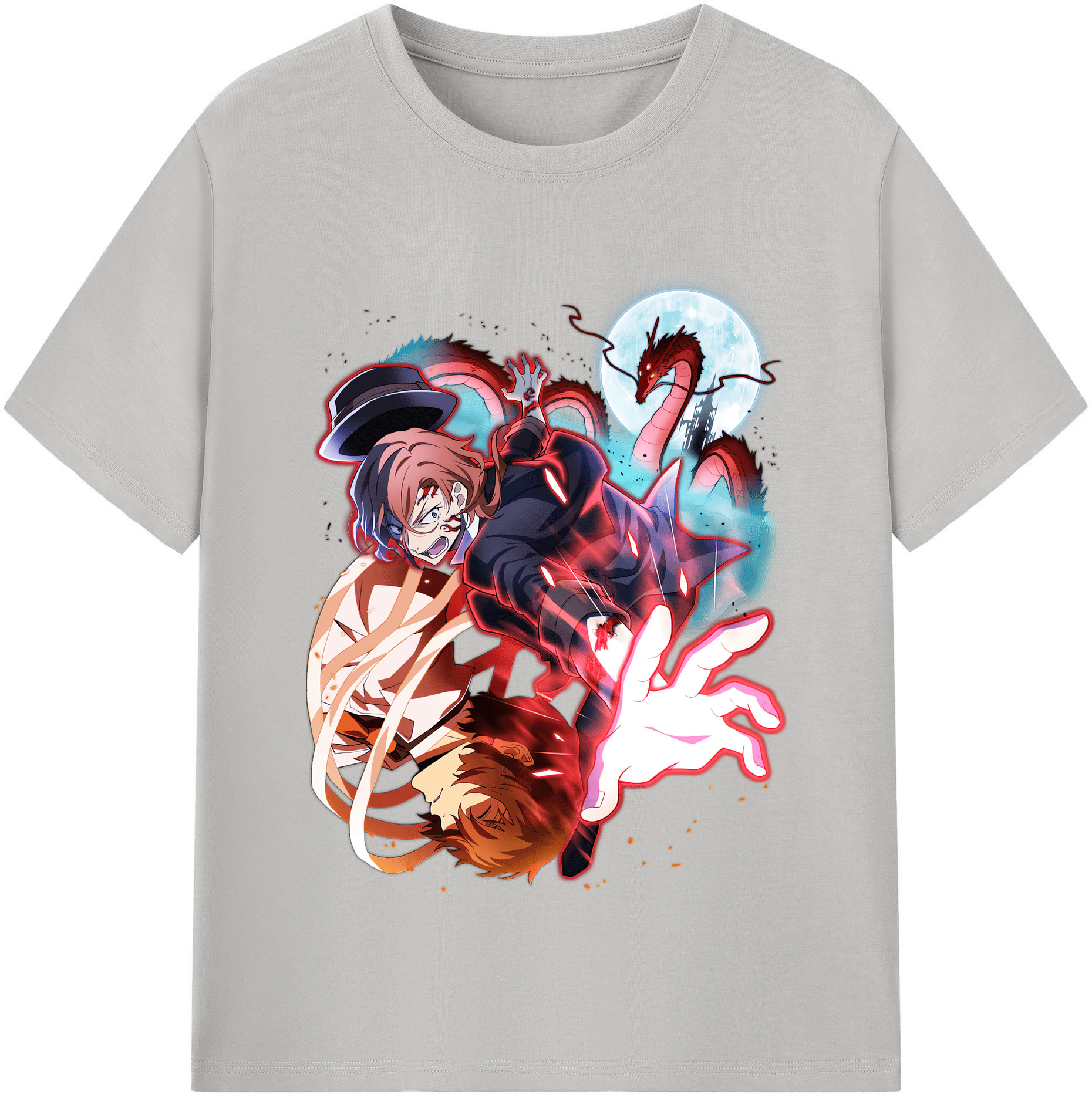 （画像用） 文豪ストレイドッグス Bungo Stray Dogs 綿100％半袖Tシャツ（フロントプリント）