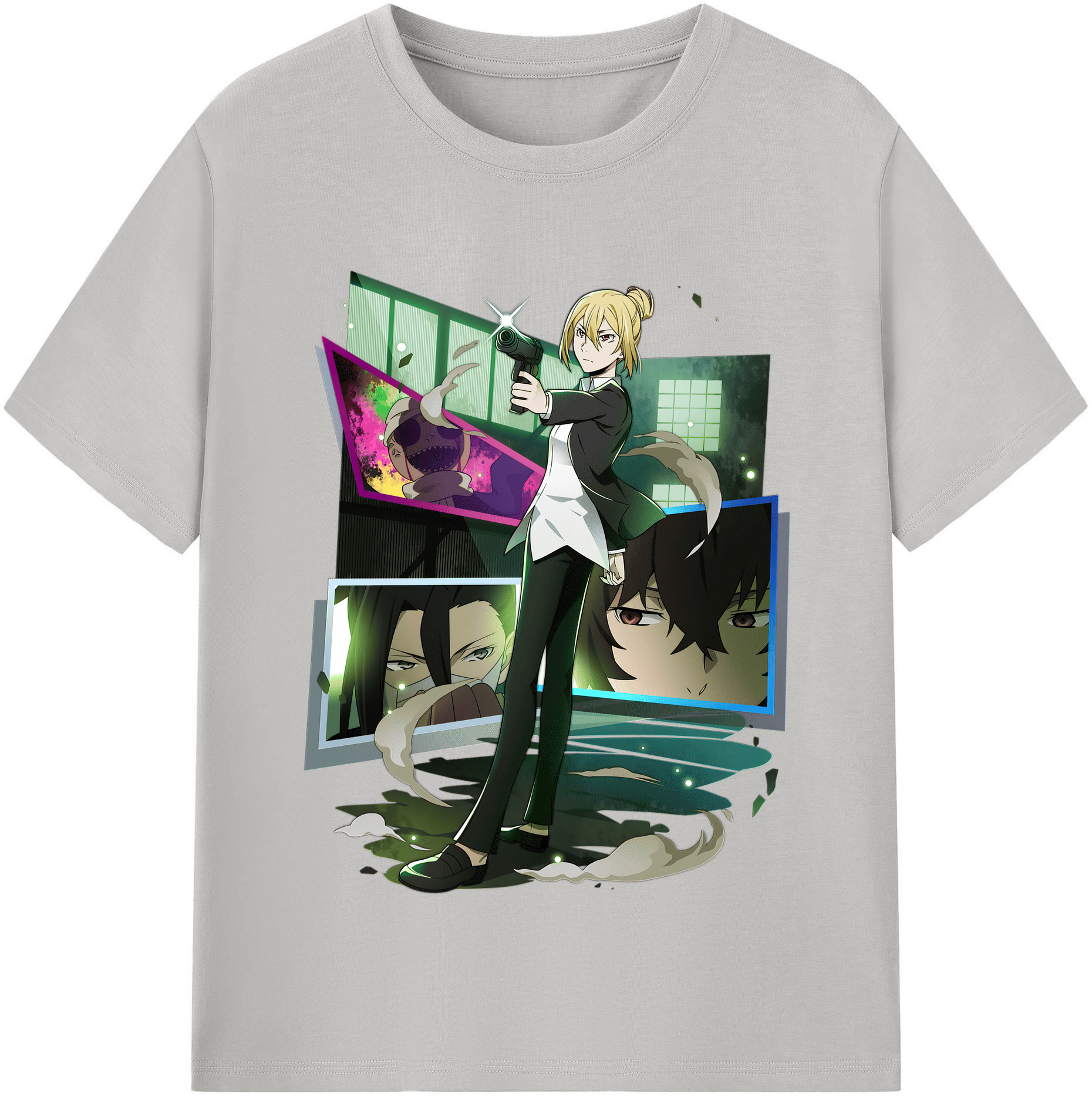 （画像用） 文豪ストレイドッグス Bungo Stray Dogs 綿100％半袖Tシャツ（フロントプリント）