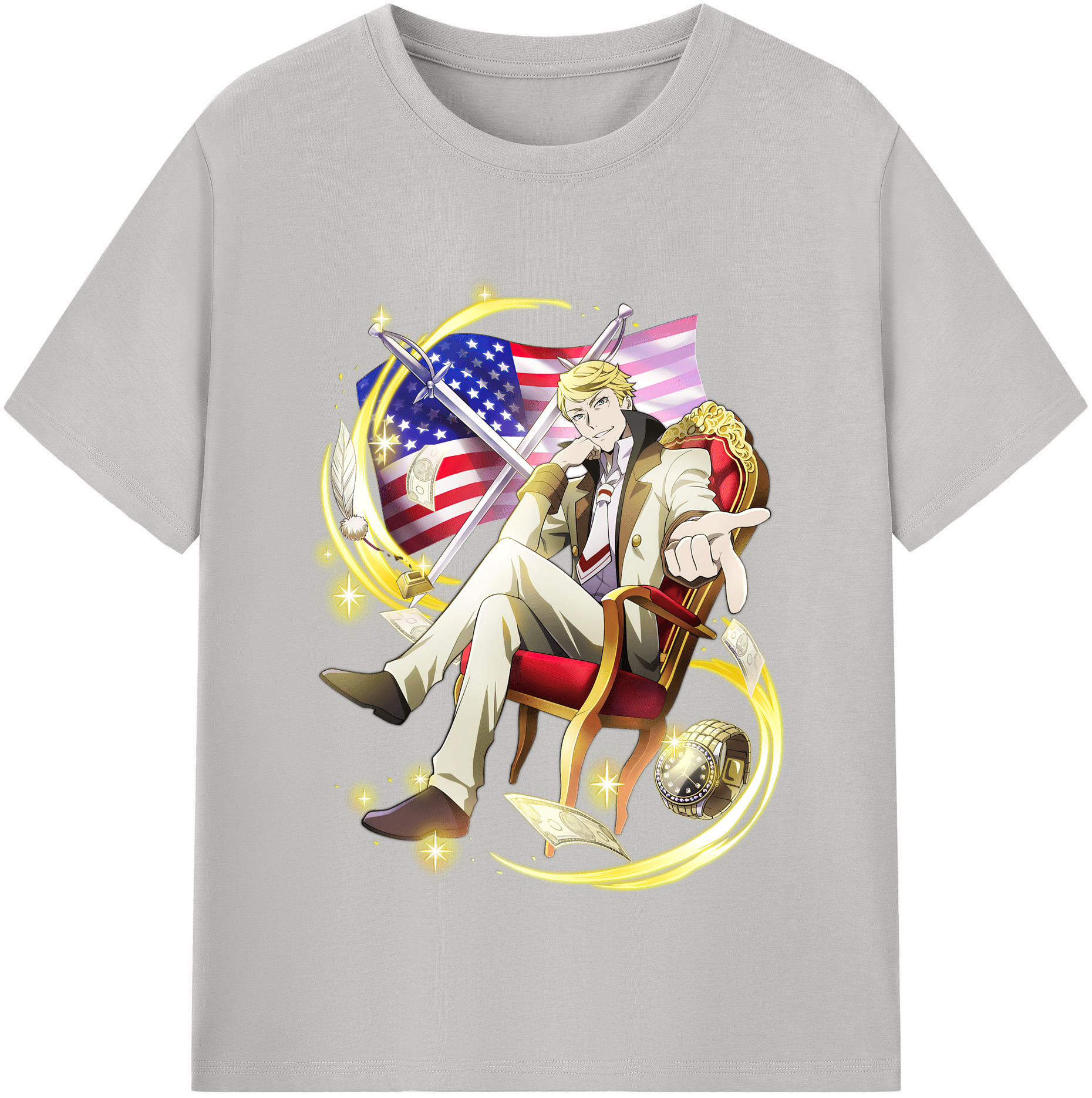 （画像用） 文豪ストレイドッグス Bungo Stray Dogs 綿100％半袖Tシャツ（フロントプリント）