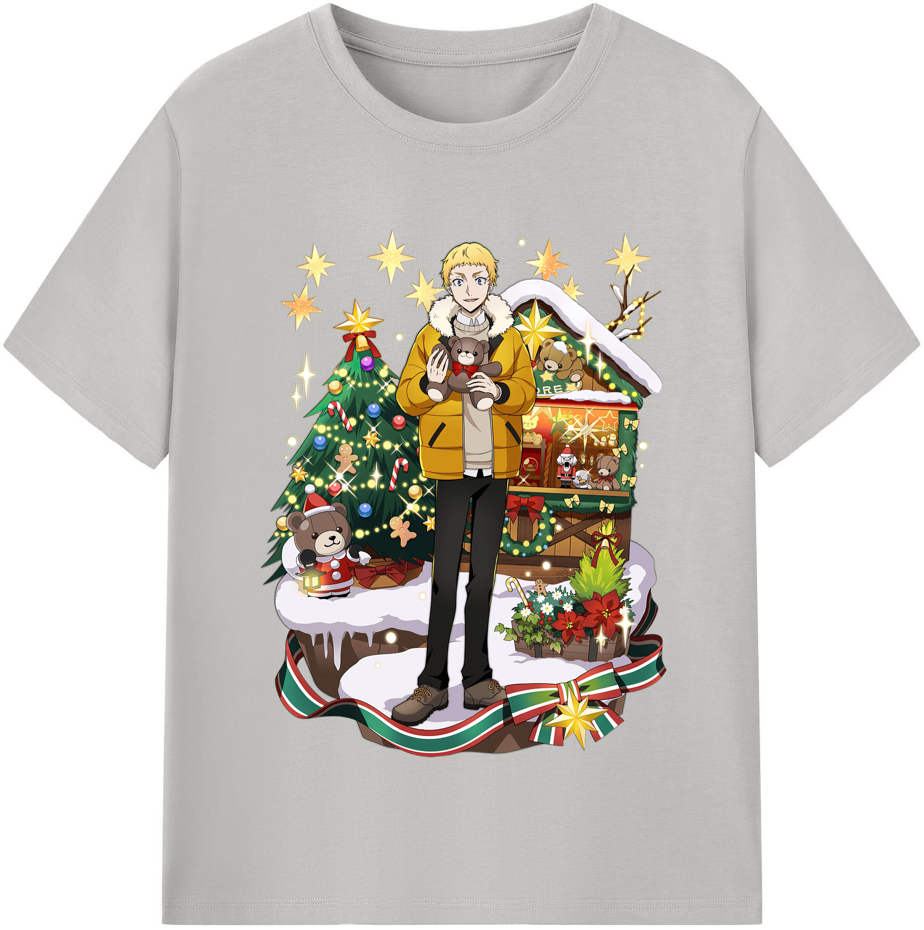（画像用） 文豪ストレイドッグス Bungo Stray Dogs 綿100％半袖Tシャツ（フロントプリント）