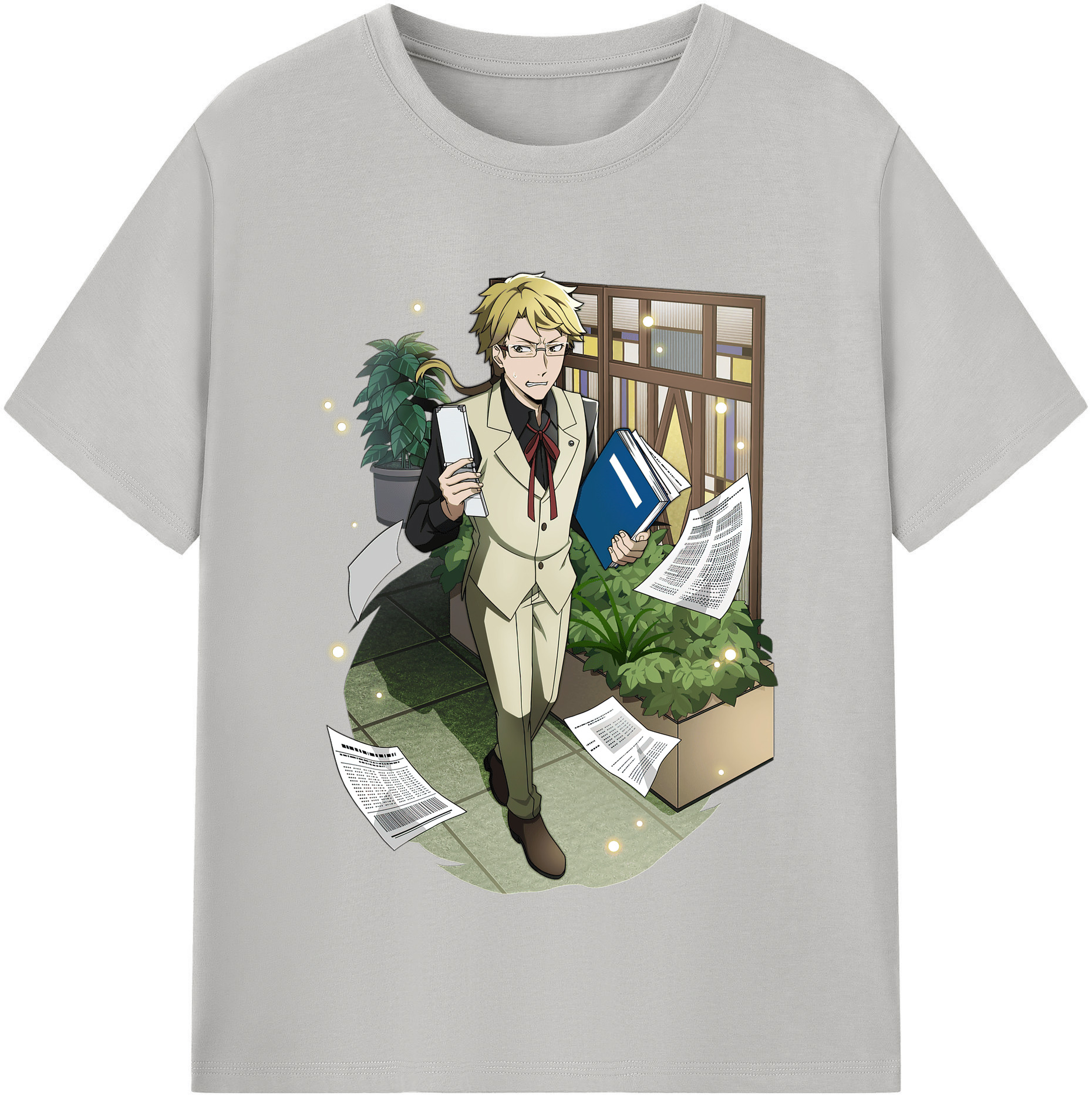 （画像用） 文豪ストレイドッグス Bungo Stray Dogs 綿100％半袖Tシャツ（フロントプリント）