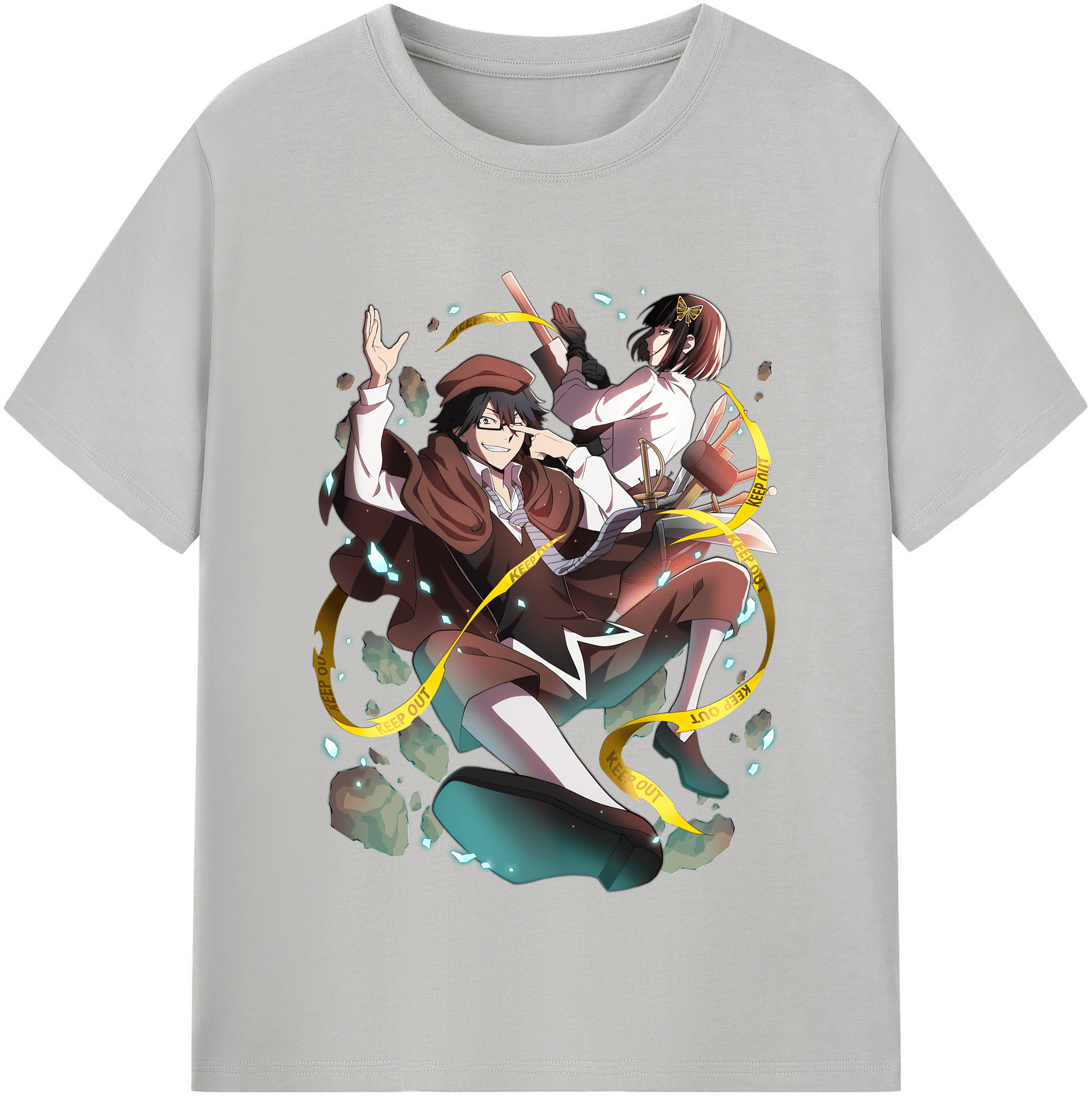 （画像用） 文豪ストレイドッグス Bungo Stray Dogs 綿100％半袖Tシャツ（フロントプリント）