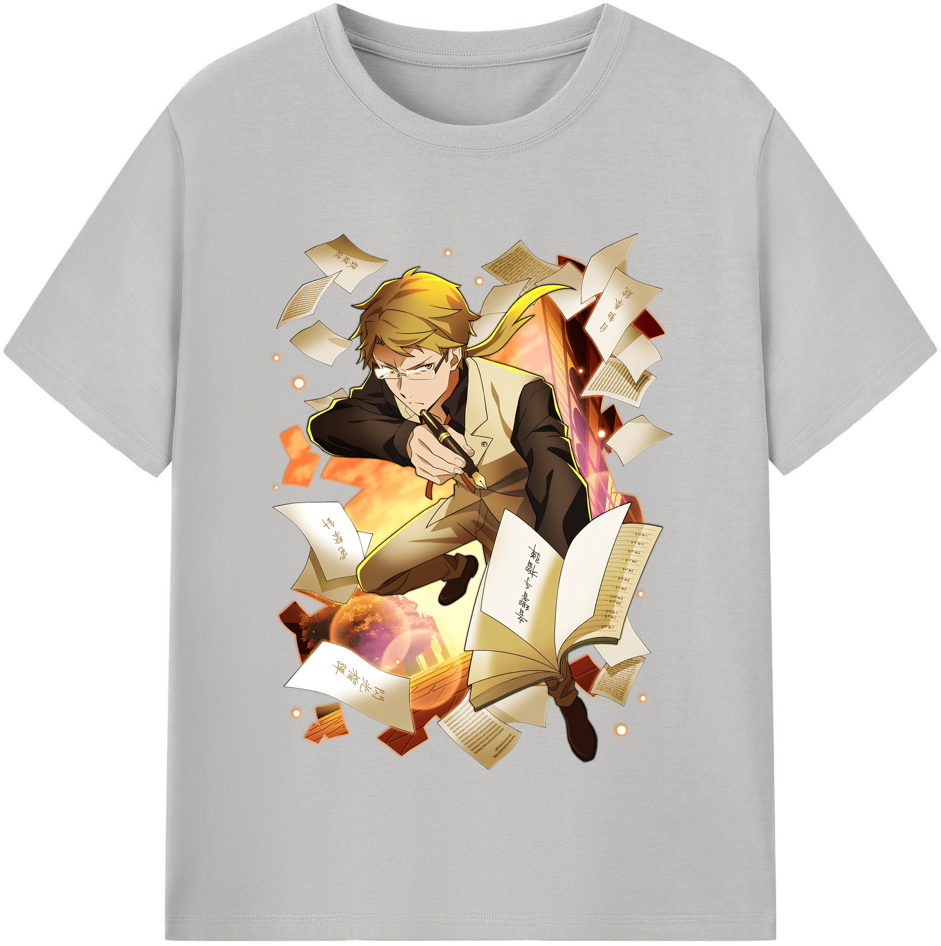（画像用） 文豪ストレイドッグス Bungo Stray Dogs 綿100％半袖Tシャツ（フロントプリント）