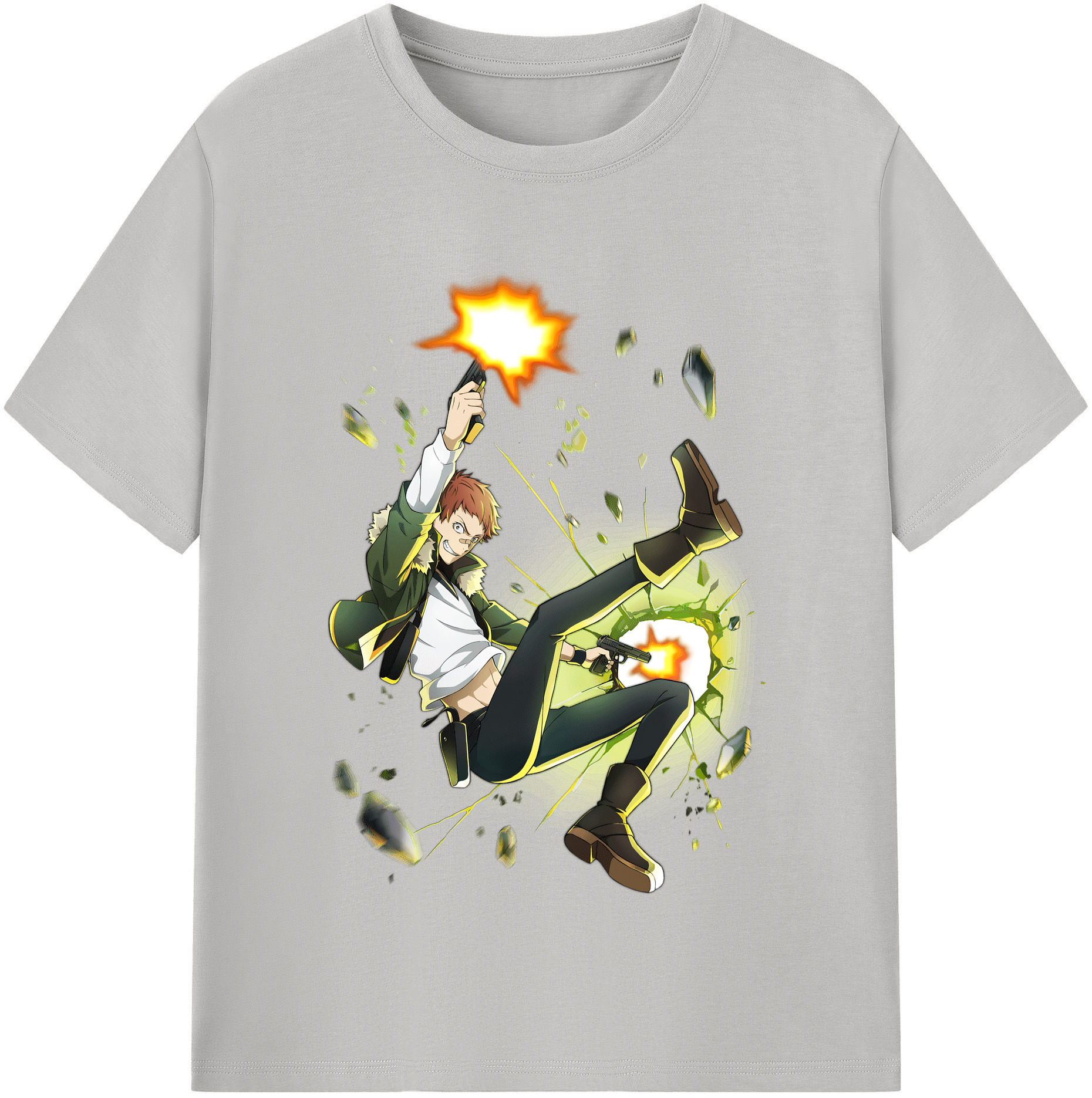 （画像用） 文豪ストレイドッグス Bungo Stray Dogs 綿100％半袖Tシャツ（フロントプリント）