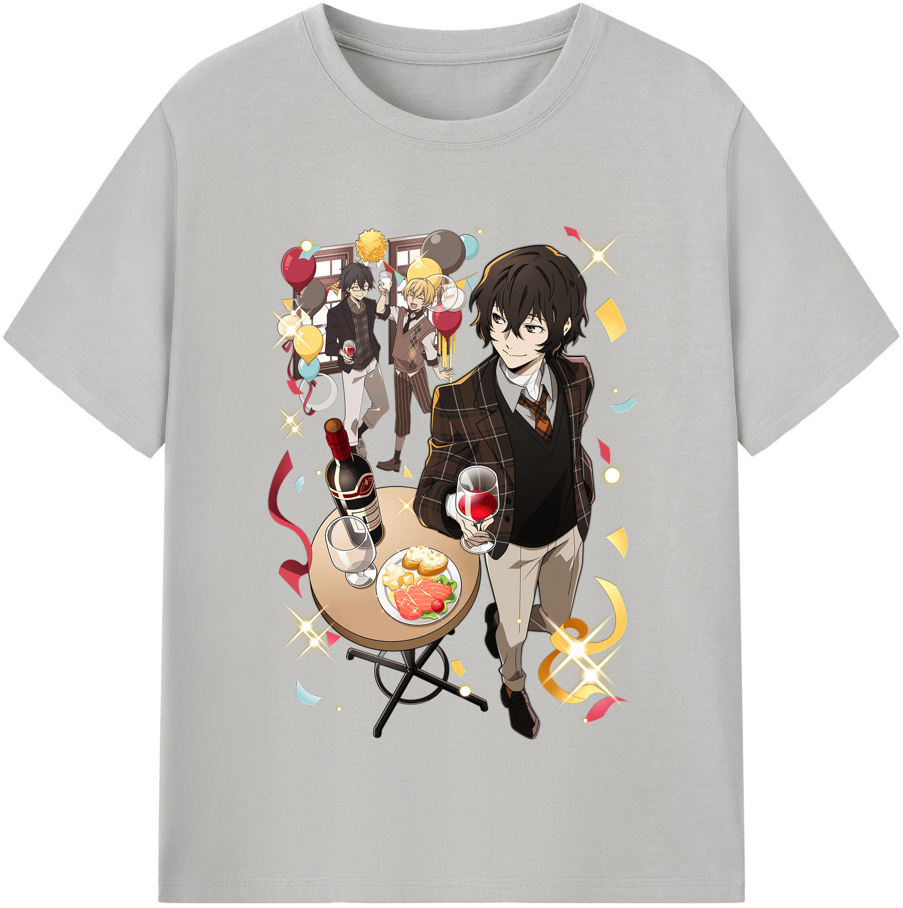 （画像用） 文豪ストレイドッグス Bungo Stray Dogs 綿100％半袖Tシャツ（フロントプリント）