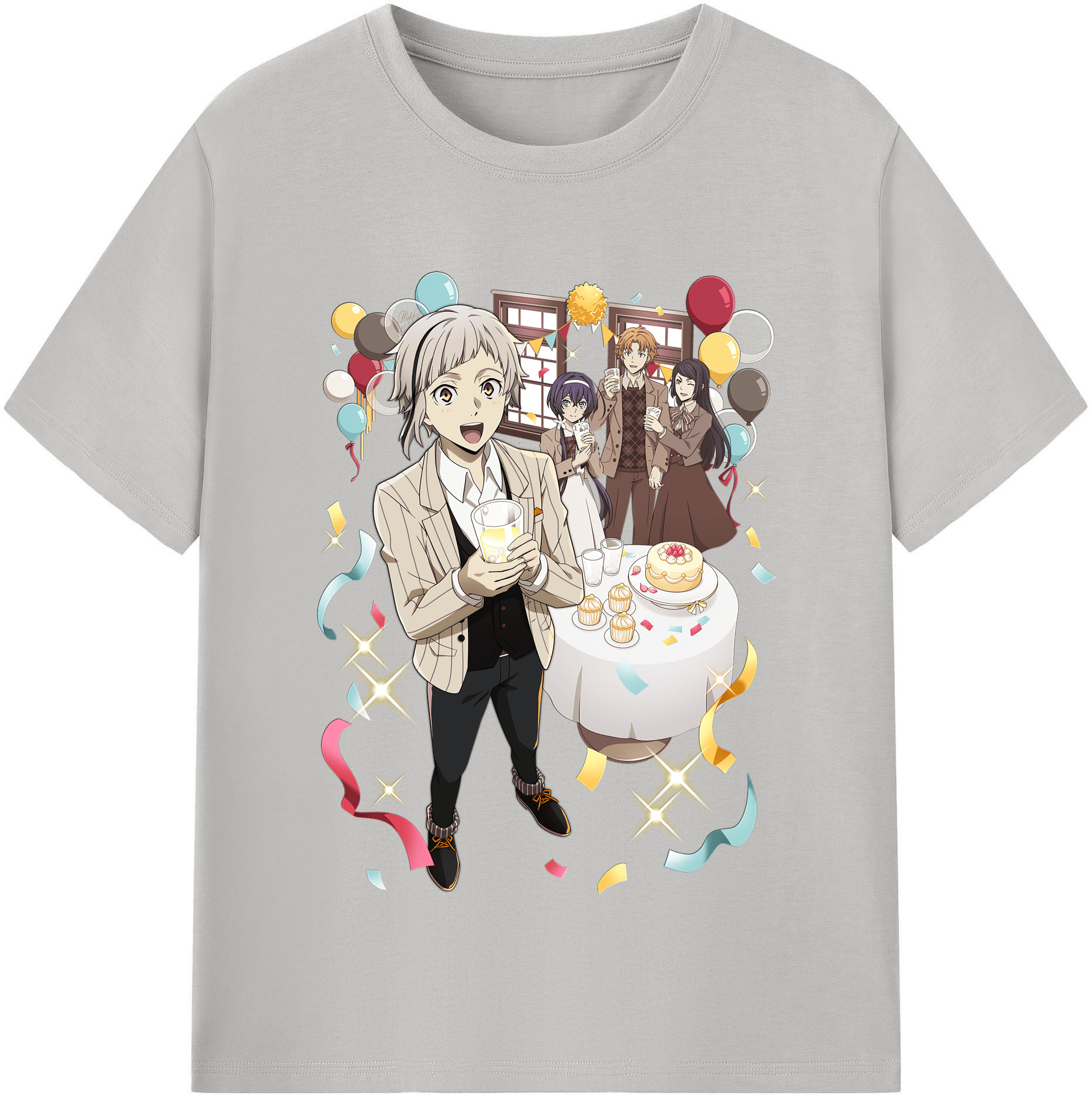 （画像用） 文豪ストレイドッグス Bungo Stray Dogs 綿100％半袖Tシャツ（フロントプリント）