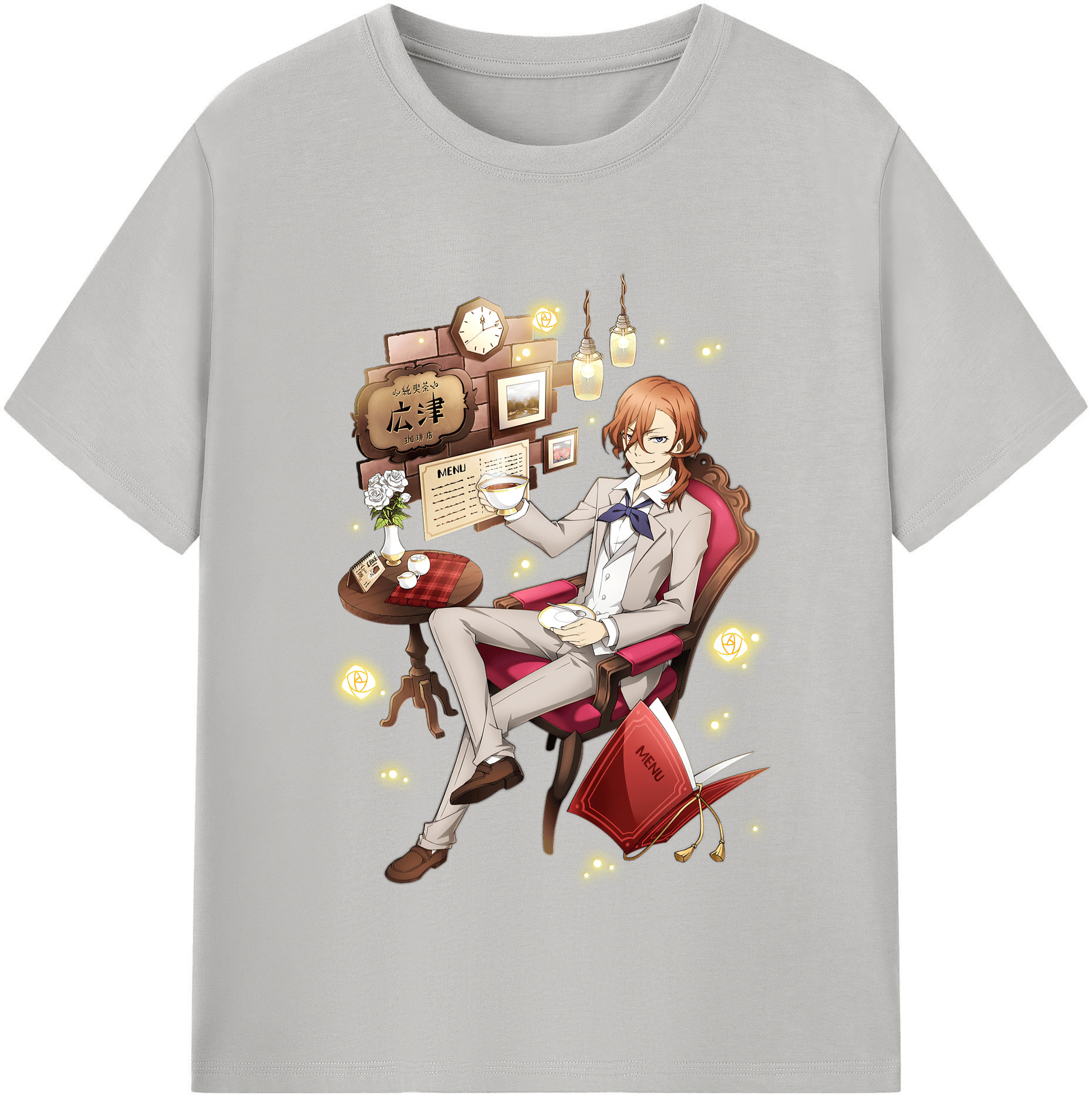 （画像用） 文豪ストレイドッグス Bungo Stray Dogs 綿100％半袖Tシャツ（フロントプリント）