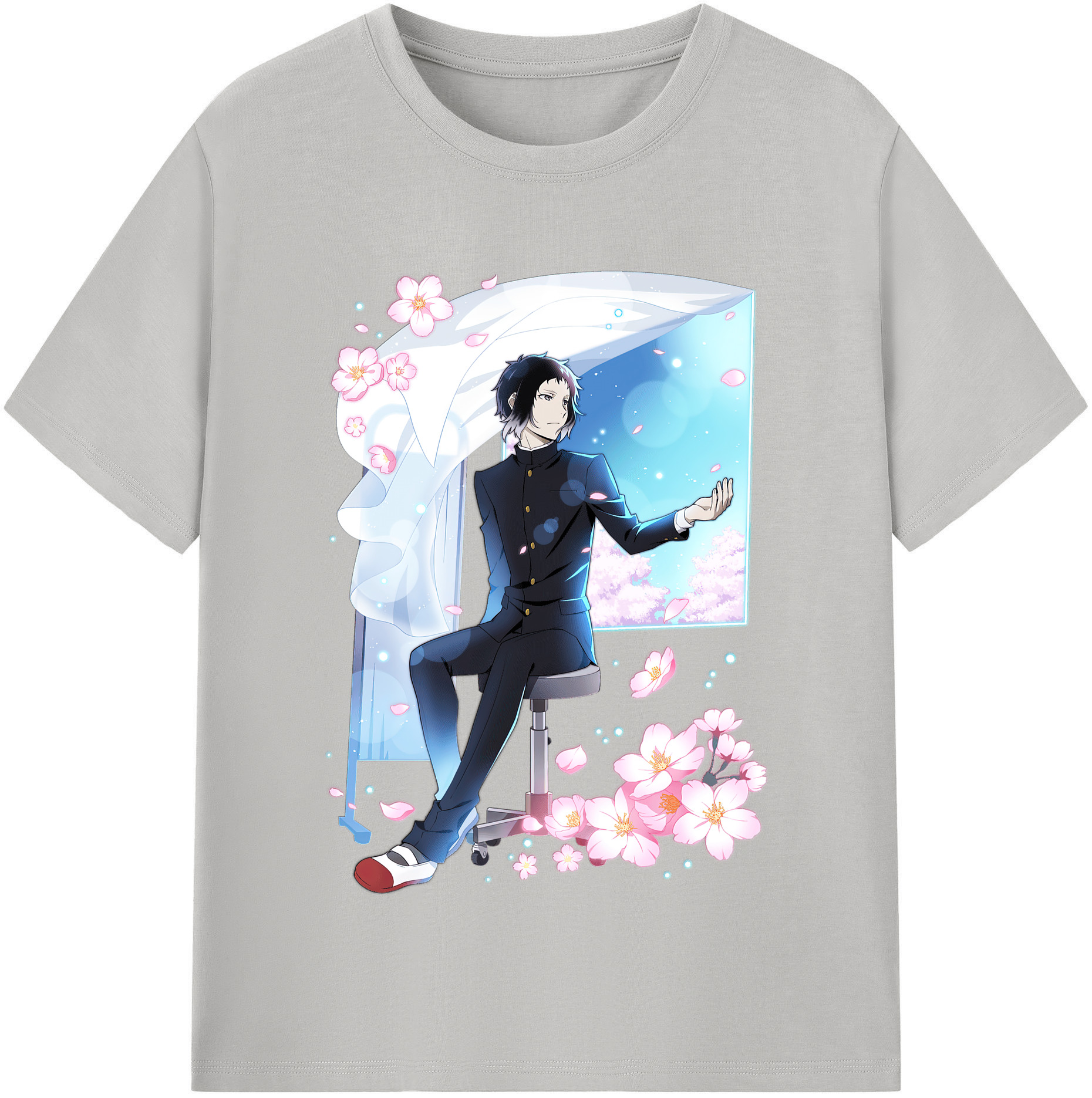 （画像用） 文豪ストレイドッグス Bungo Stray Dogs 綿100％半袖Tシャツ（フロントプリント）