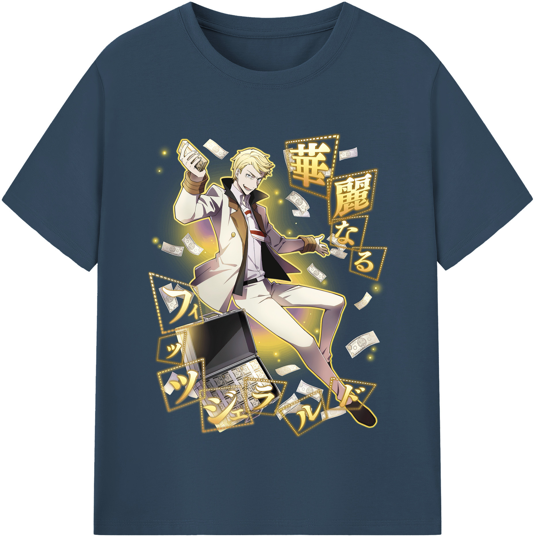 （画像用） 文豪ストレイドッグス Bungo Stray Dogs 綿100％半袖Tシャツ（フロントプリント）
