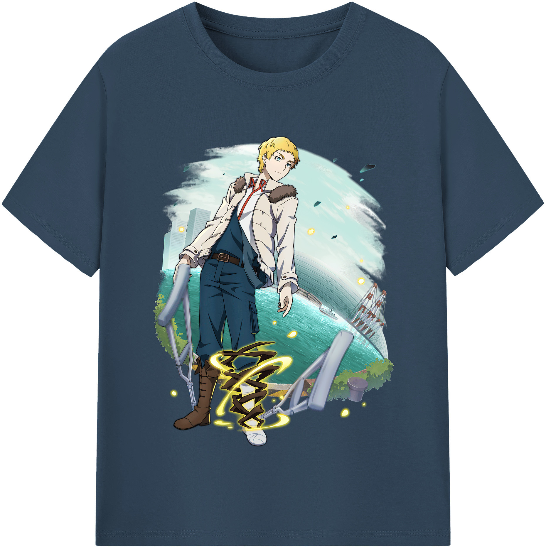 （画像用） 文豪ストレイドッグス Bungo Stray Dogs 綿100％半袖Tシャツ（フロントプリント）