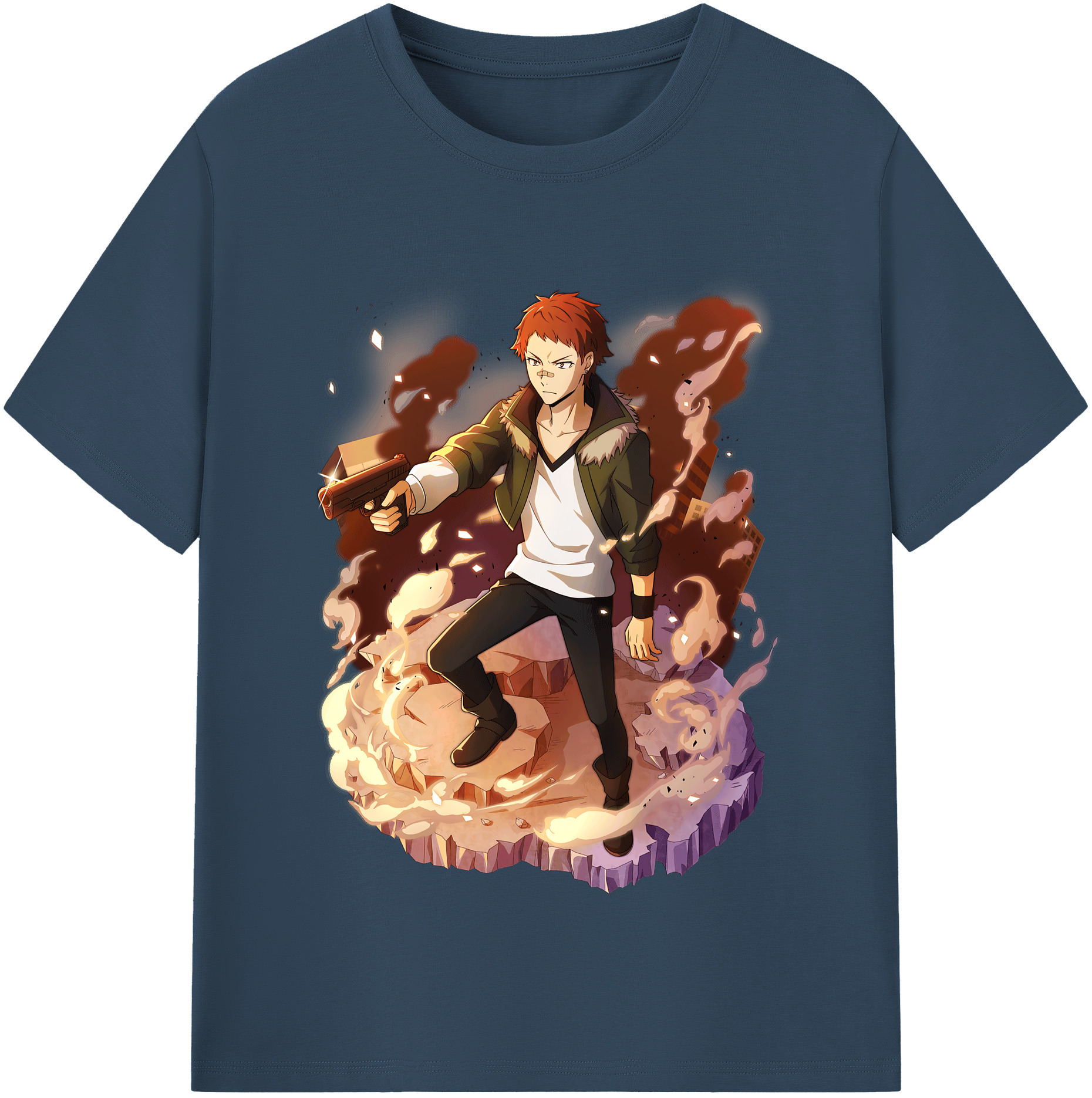 （画像用） 文豪ストレイドッグス Bungo Stray Dogs 綿100％半袖Tシャツ（フロントプリント）