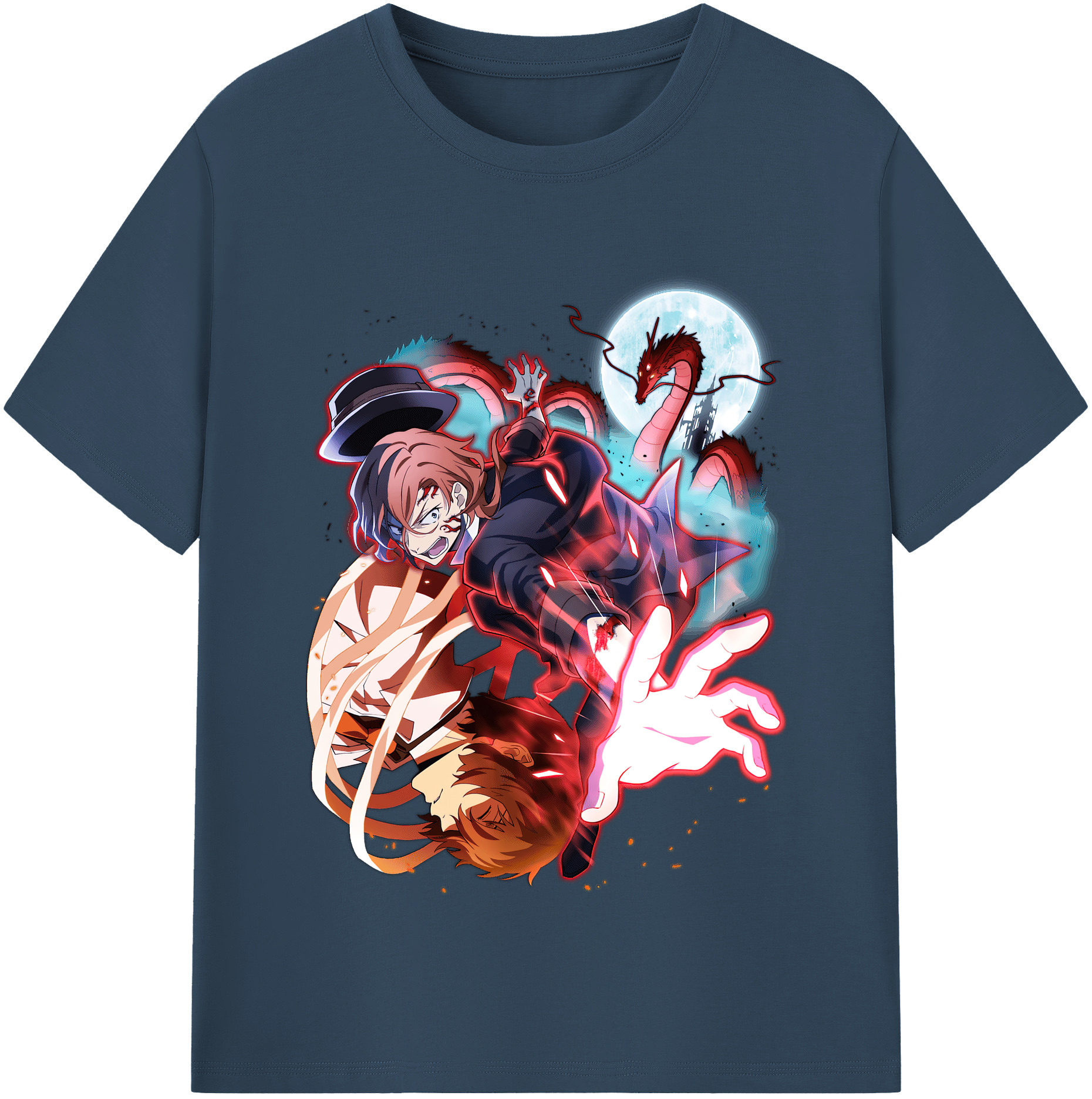 （画像用） 文豪ストレイドッグス Bungo Stray Dogs 綿100％半袖Tシャツ（フロントプリント）
