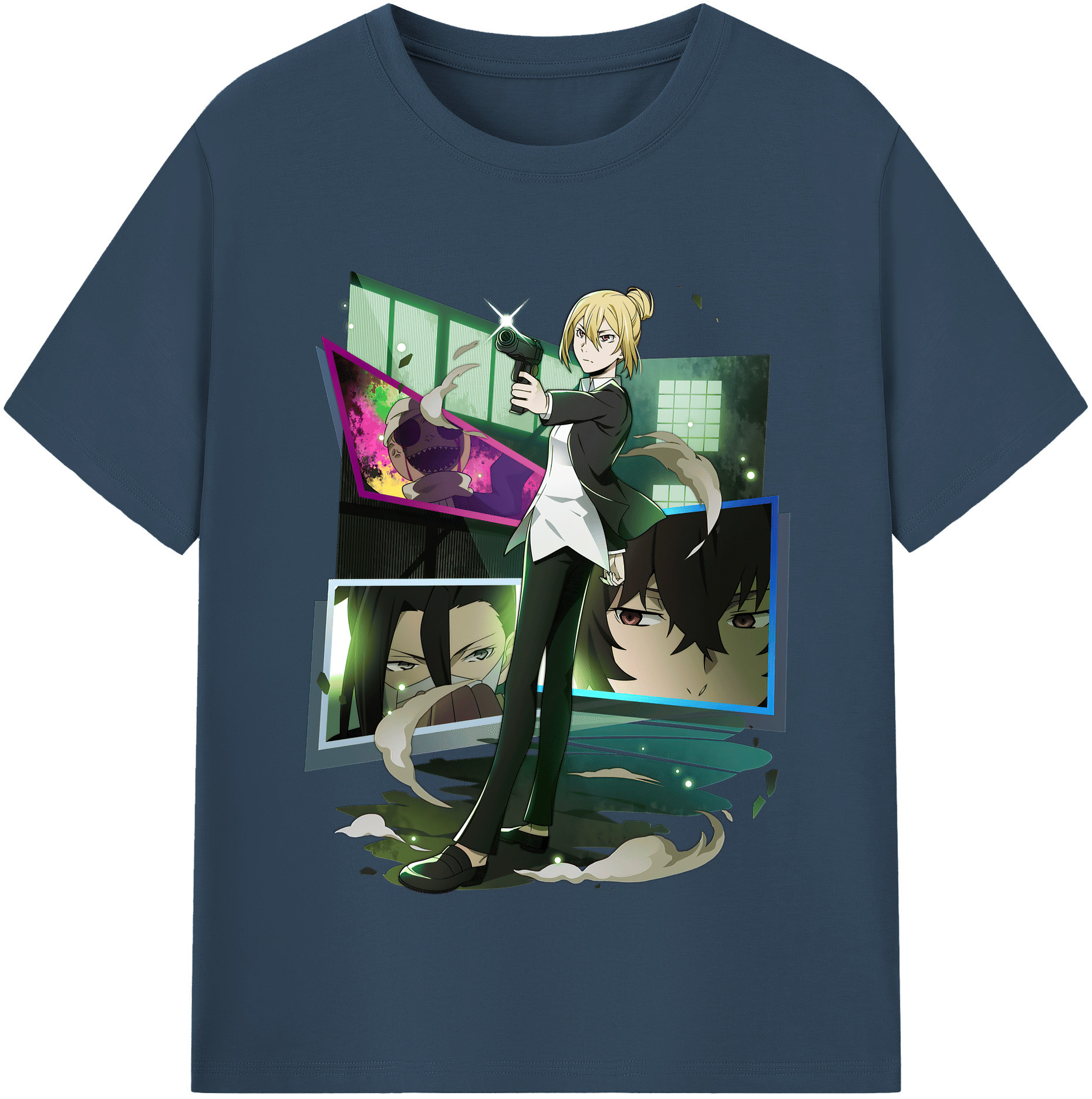 （画像用） 文豪ストレイドッグス Bungo Stray Dogs 綿100％半袖Tシャツ（フロントプリント）