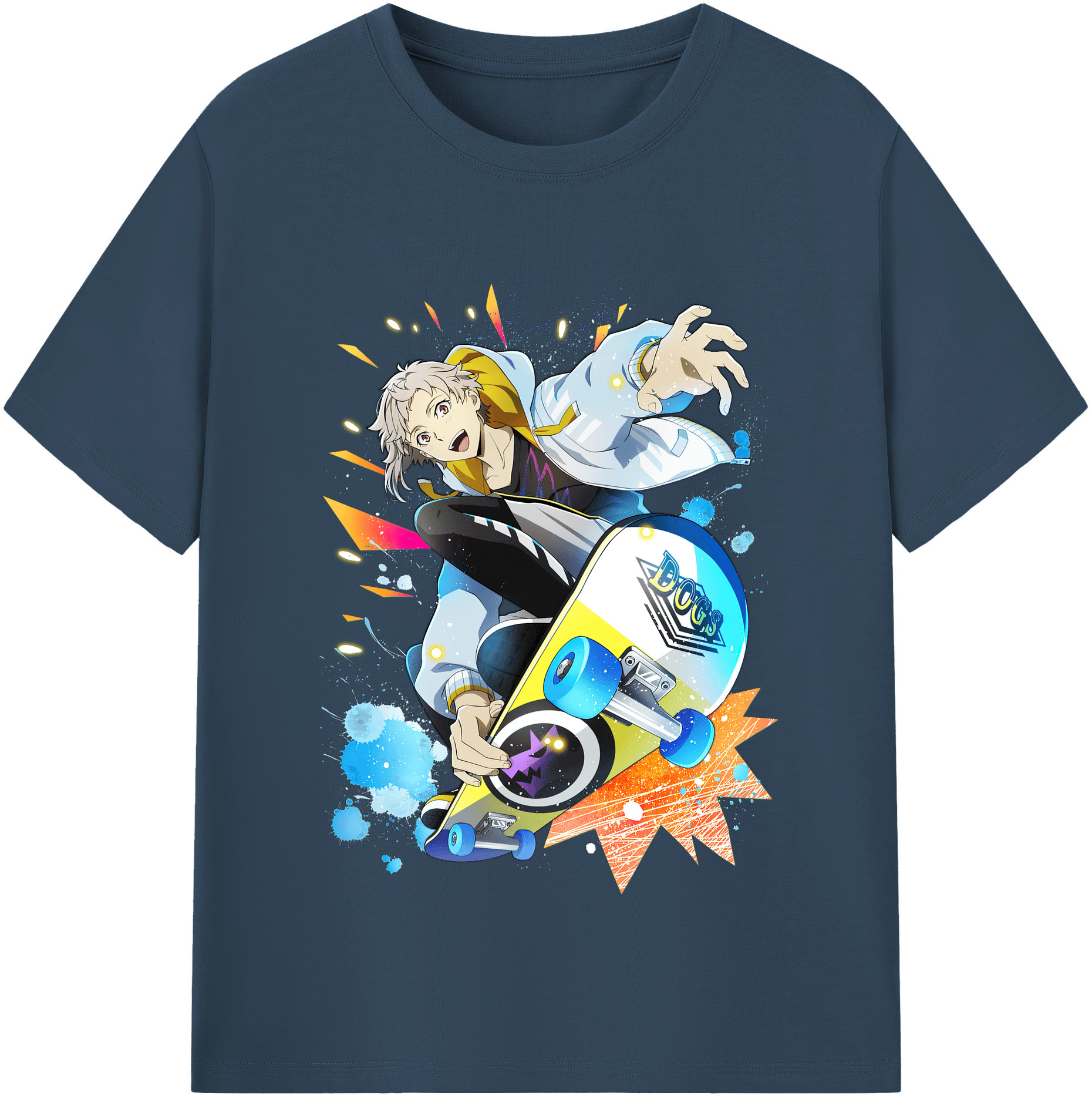 （画像用） 文豪ストレイドッグス Bungo Stray Dogs 綿100％半袖Tシャツ（フロントプリント）