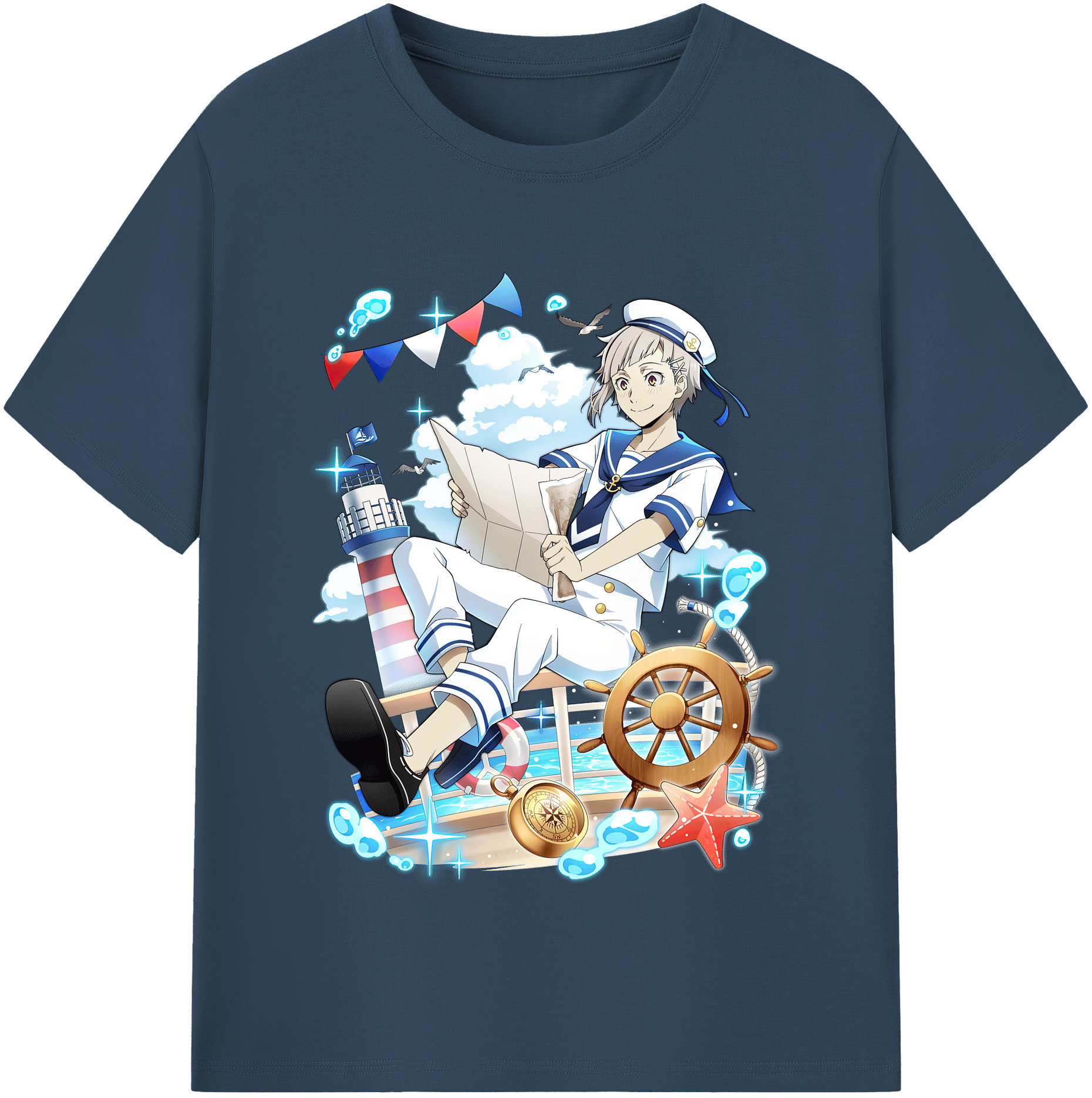 （画像用） 文豪ストレイドッグス Bungo Stray Dogs 綿100％半袖Tシャツ（フロントプリント）