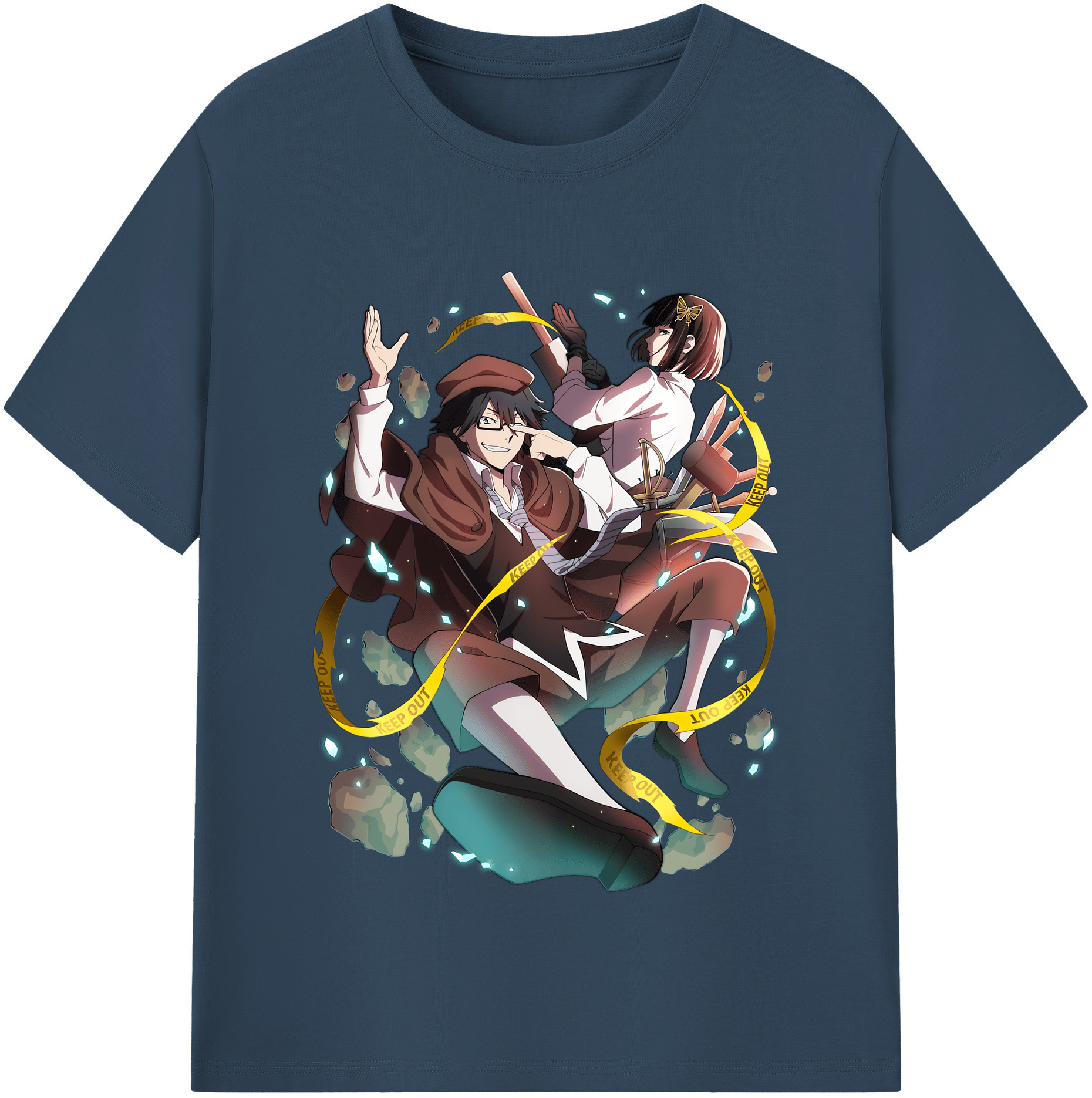 （画像用） 文豪ストレイドッグス Bungo Stray Dogs 綿100％半袖Tシャツ（フロントプリント）