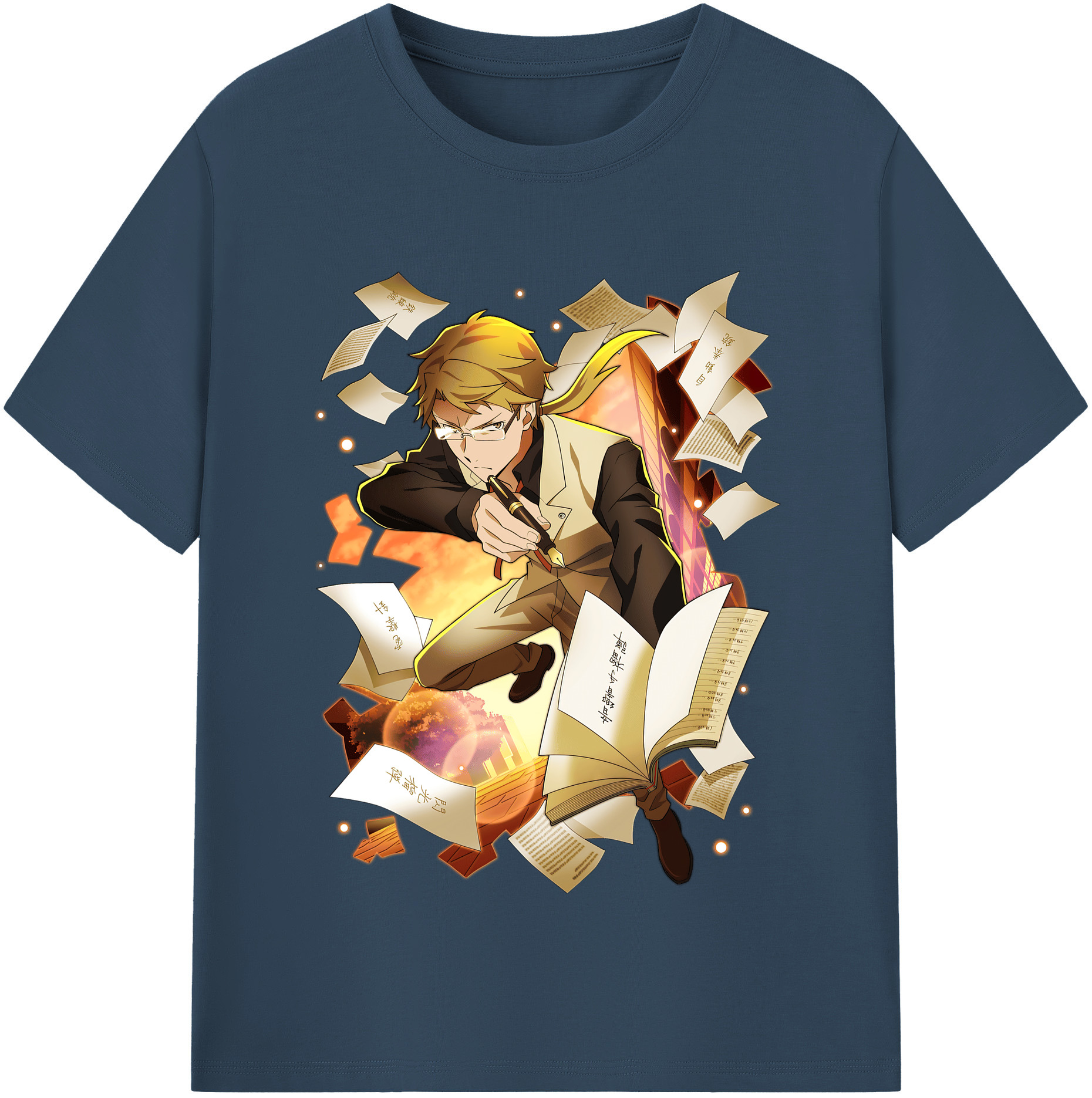 （画像用） 文豪ストレイドッグス Bungo Stray Dogs 綿100％半袖Tシャツ（フロントプリント）