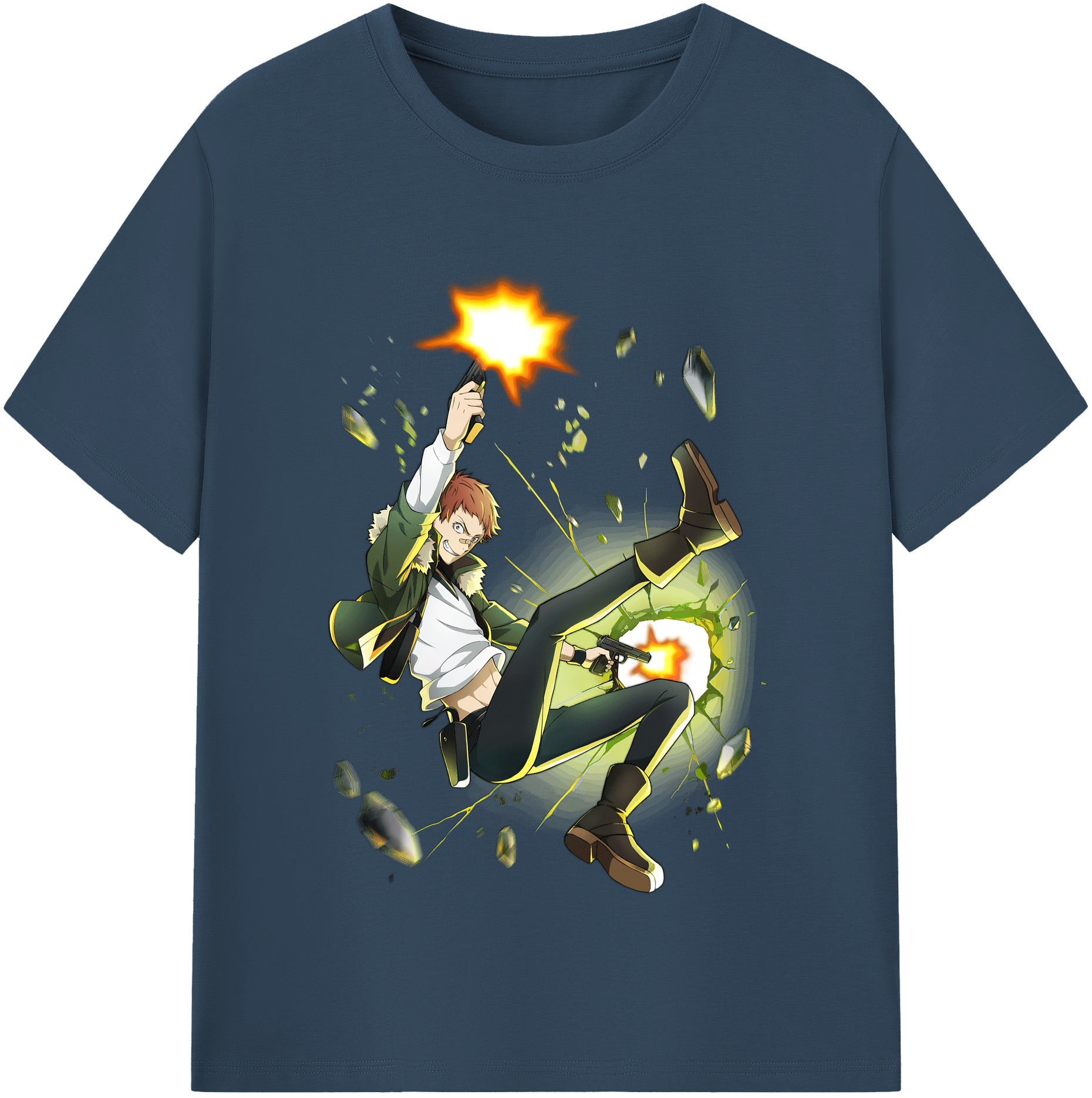 （画像用） 文豪ストレイドッグス Bungo Stray Dogs 綿100％半袖Tシャツ（フロントプリント）