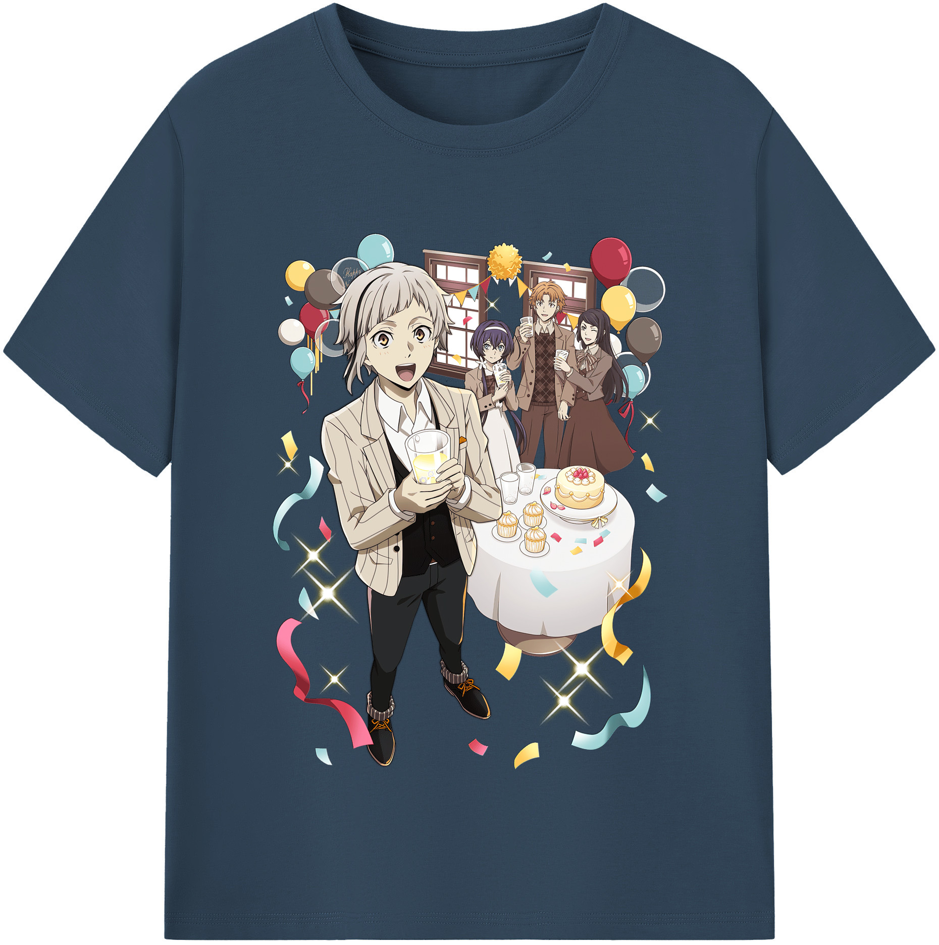 （画像用） 文豪ストレイドッグス Bungo Stray Dogs 綿100％半袖Tシャツ（フロントプリント）