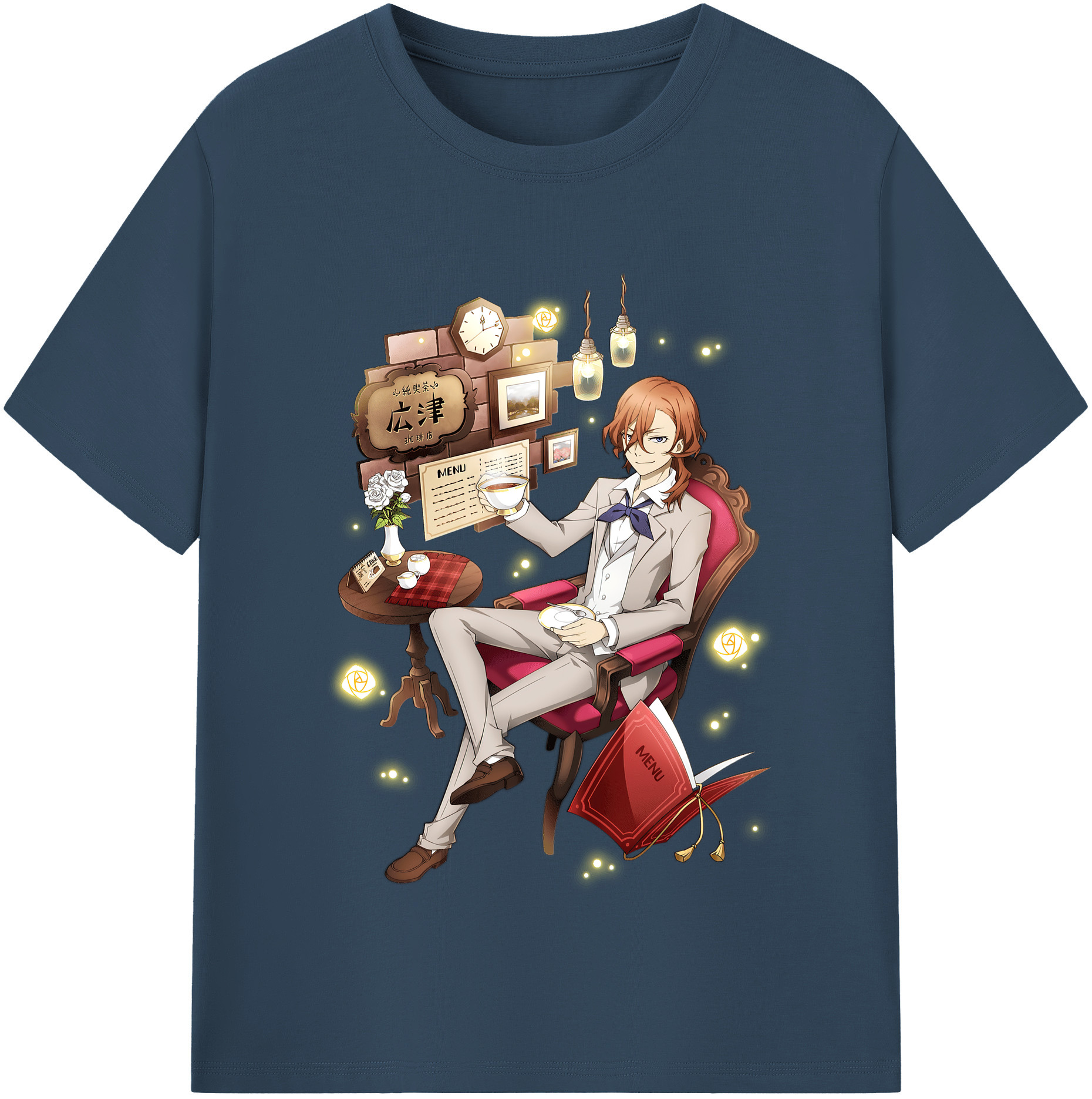 （画像用） 文豪ストレイドッグス Bungo Stray Dogs 綿100％半袖Tシャツ（フロントプリント）