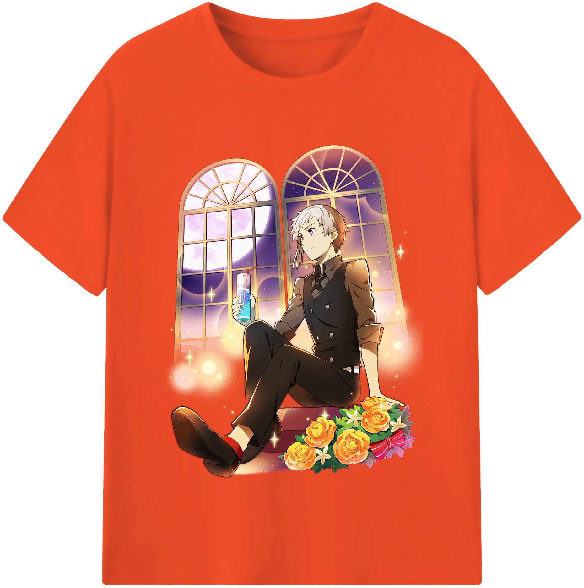 （画像用） 文豪ストレイドッグス Bungo Stray Dogs 綿100％半袖Tシャツ（フロントプリント）