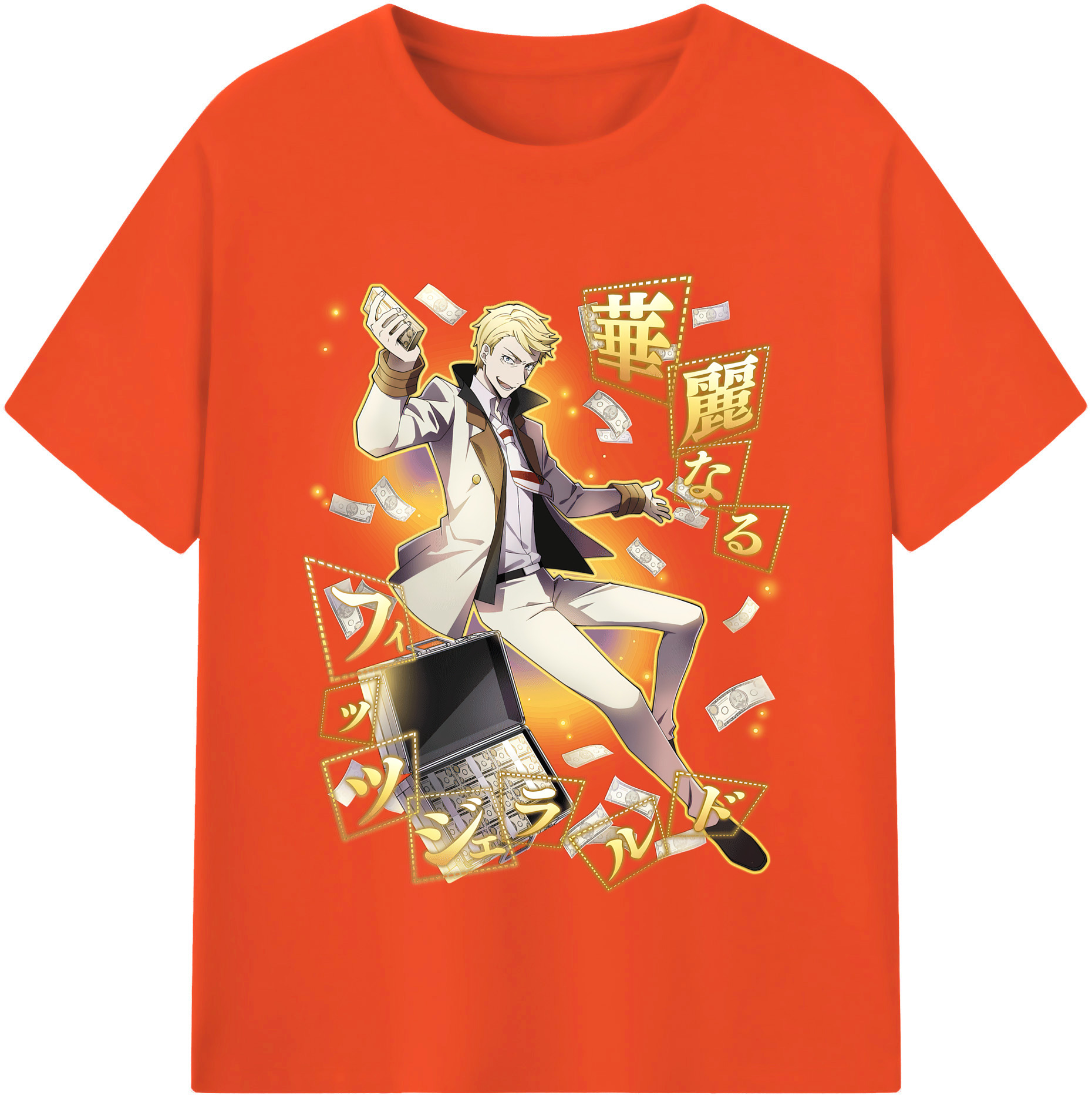 （画像用） 文豪ストレイドッグス Bungo Stray Dogs 綿100％半袖Tシャツ（フロントプリント）