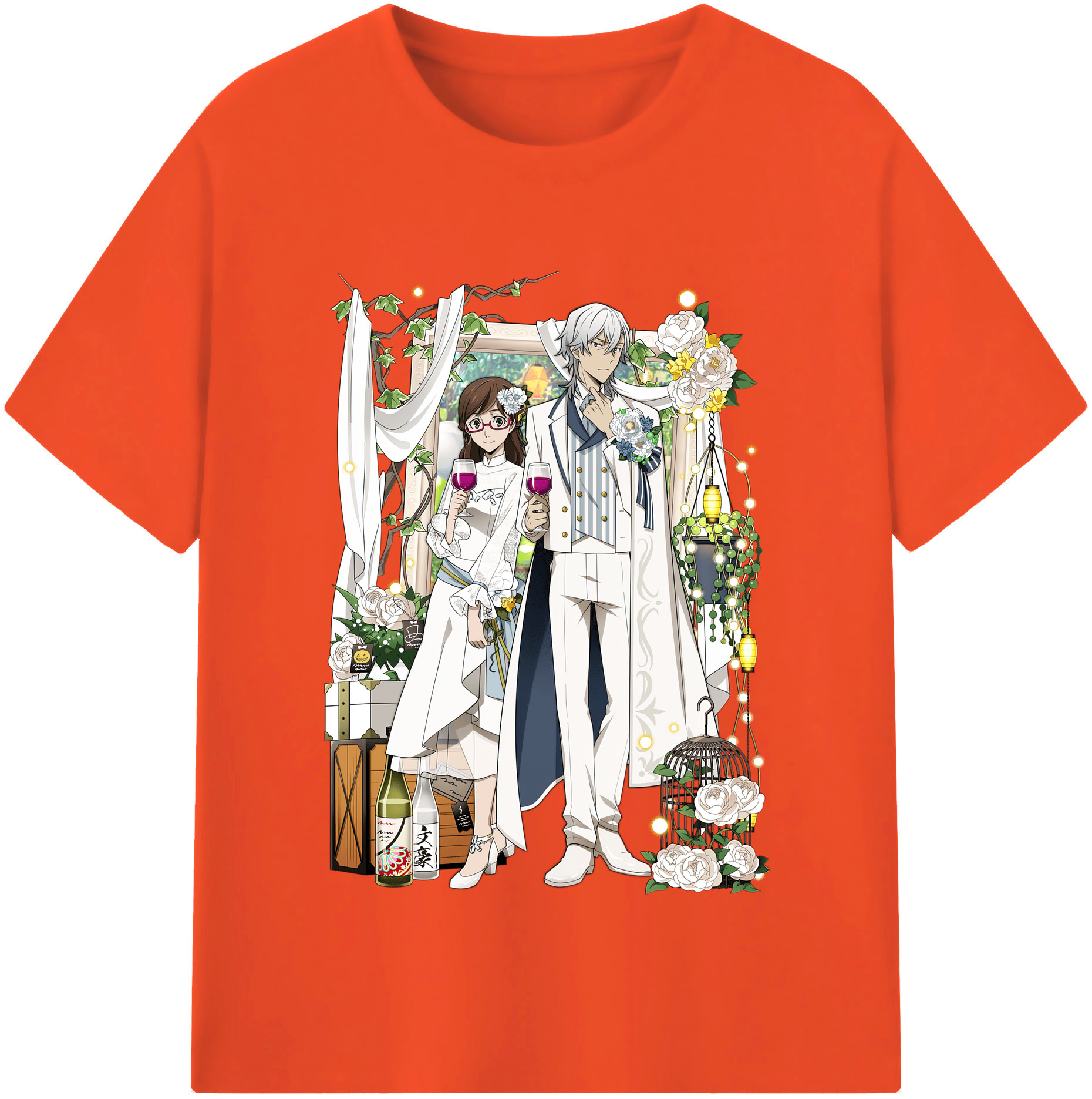（画像用） 文豪ストレイドッグス Bungo Stray Dogs 綿100％半袖Tシャツ（フロントプリント）
