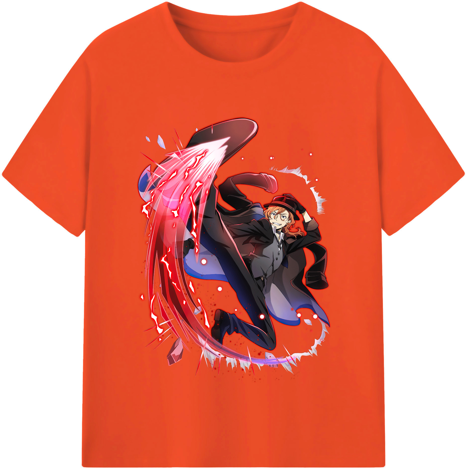 （画像用） 文豪ストレイドッグス Bungo Stray Dogs 綿100％半袖Tシャツ（フロントプリント）