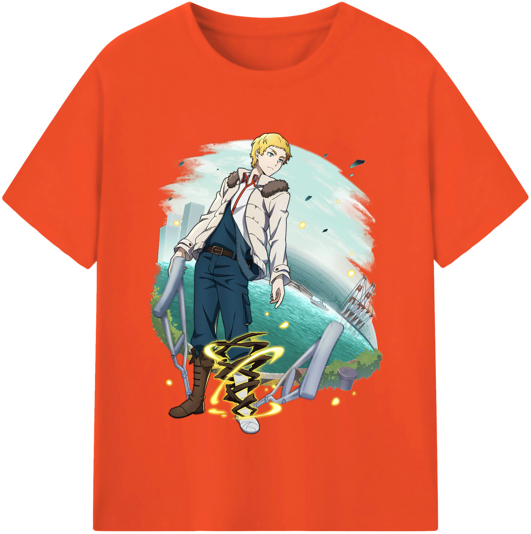 （画像用） 文豪ストレイドッグス Bungo Stray Dogs 綿100％半袖Tシャツ（フロントプリント）
