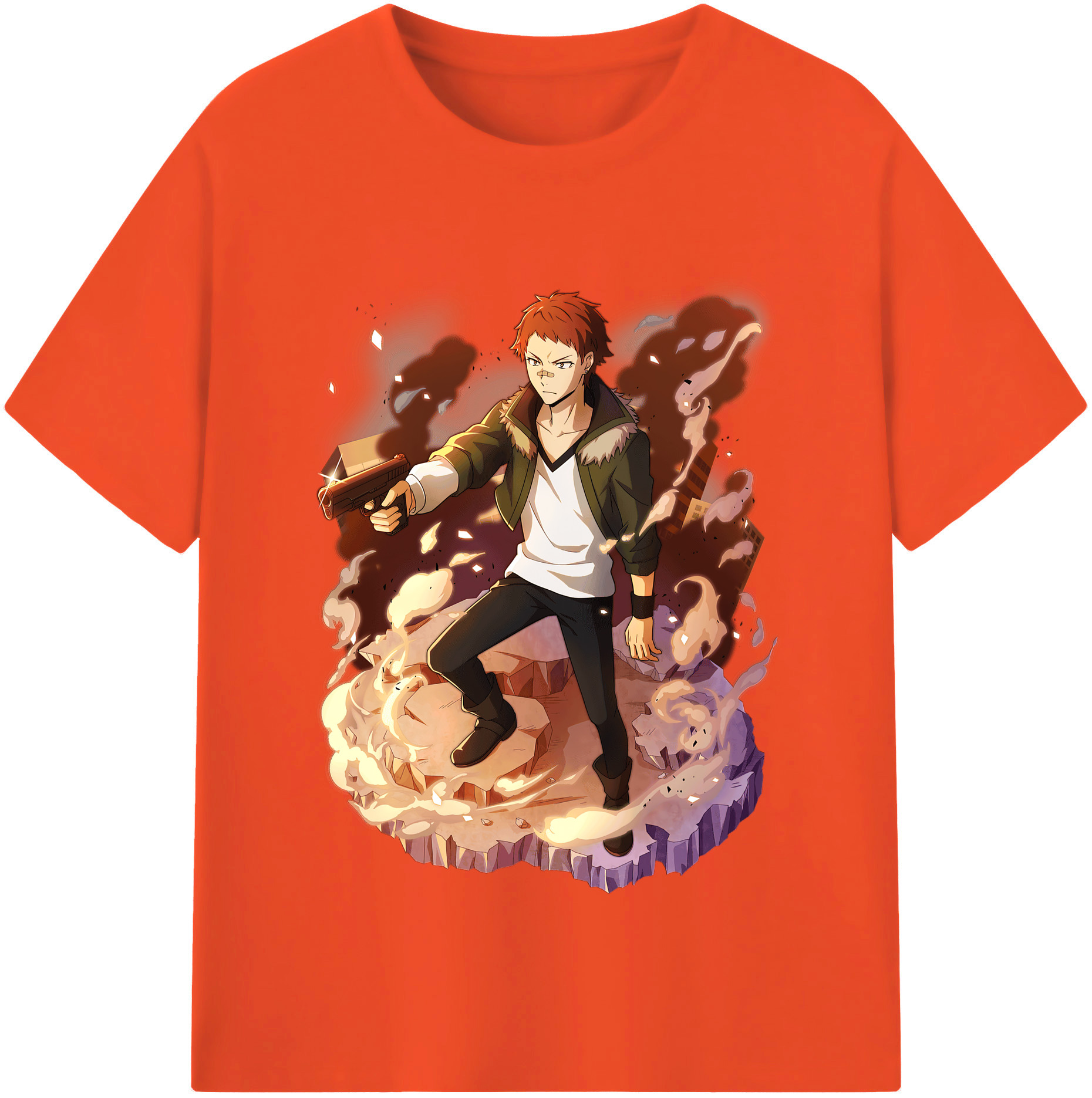 （画像用） 文豪ストレイドッグス Bungo Stray Dogs 綿100％半袖Tシャツ（フロントプリント）