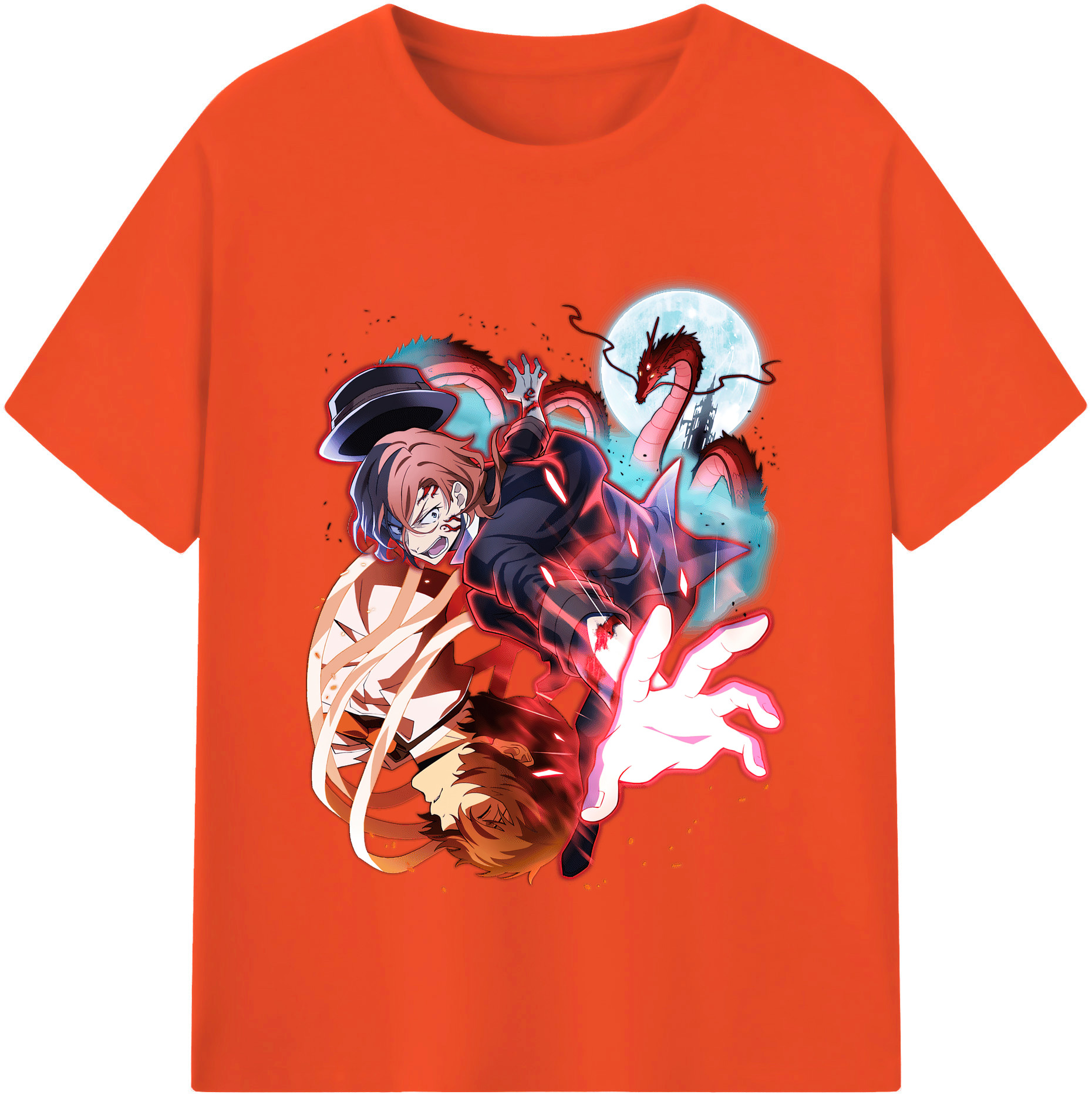 （画像用） 文豪ストレイドッグス Bungo Stray Dogs 綿100％半袖Tシャツ（フロントプリント）