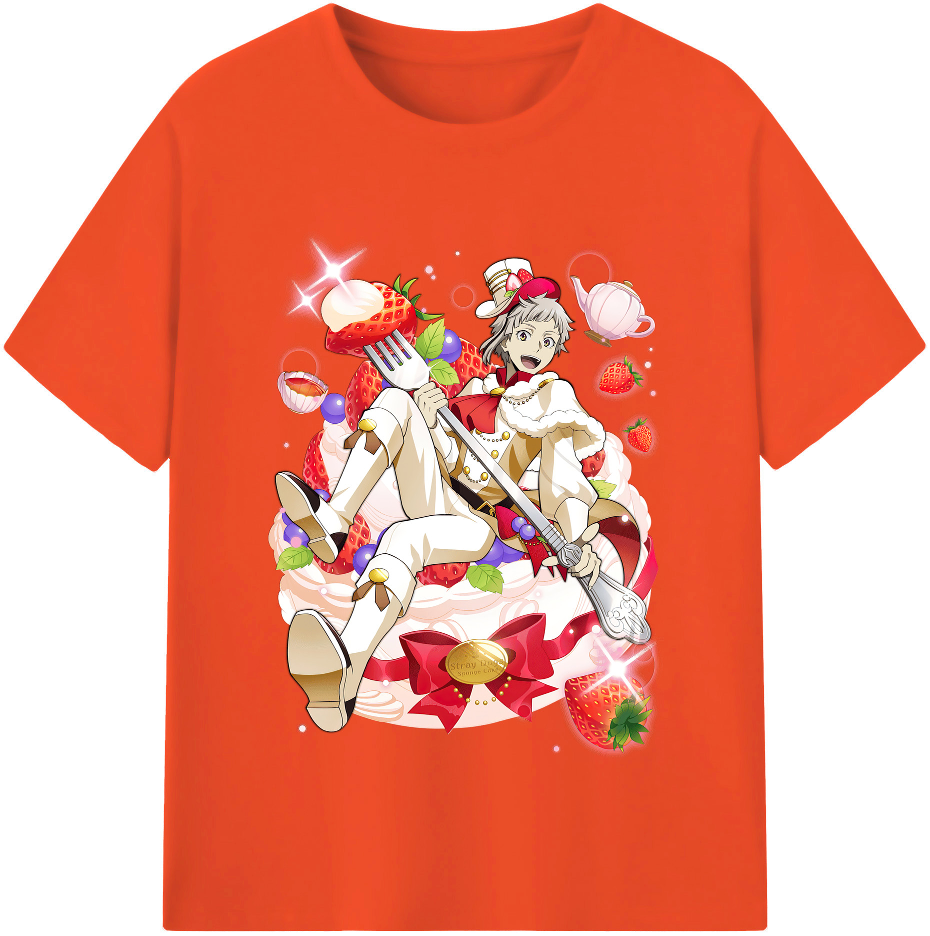 （画像用） 文豪ストレイドッグス Bungo Stray Dogs 綿100％半袖Tシャツ（フロントプリント）