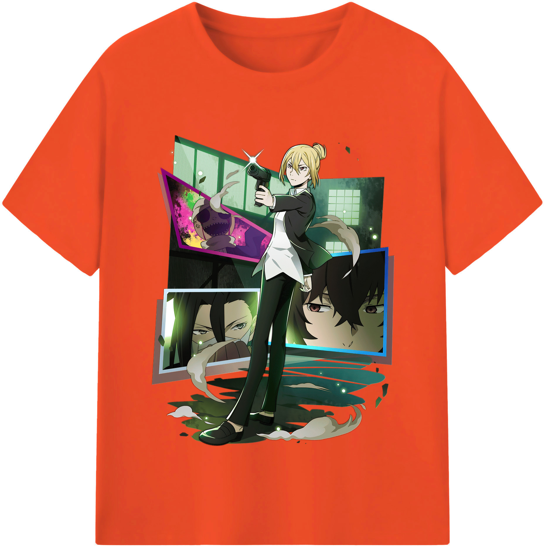 （画像用） 文豪ストレイドッグス Bungo Stray Dogs 綿100％半袖Tシャツ（フロントプリント）