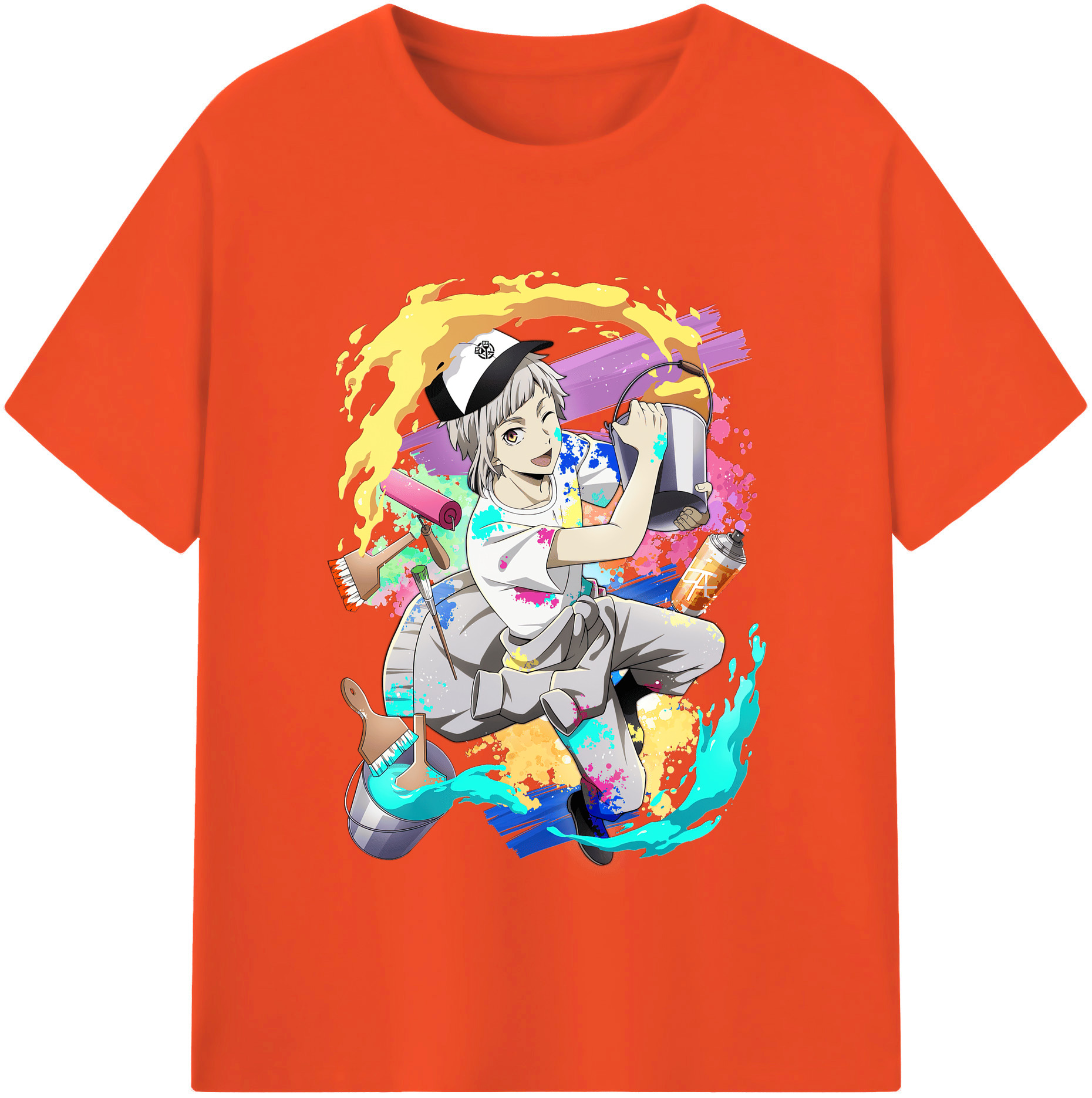 （画像用） 文豪ストレイドッグス Bungo Stray Dogs 綿100％半袖Tシャツ（フロントプリント）