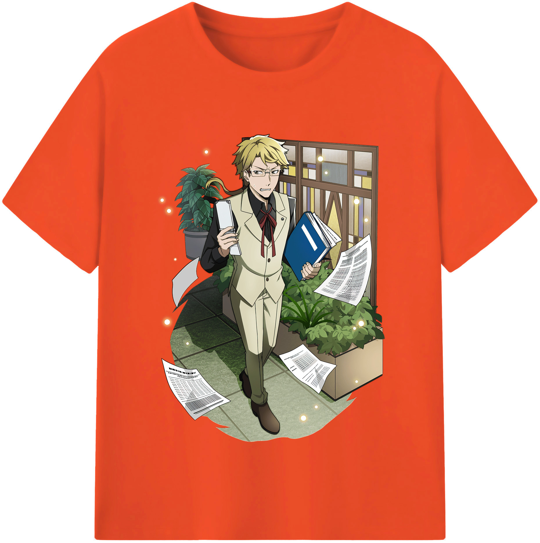 （画像用） 文豪ストレイドッグス Bungo Stray Dogs 綿100％半袖Tシャツ（フロントプリント）