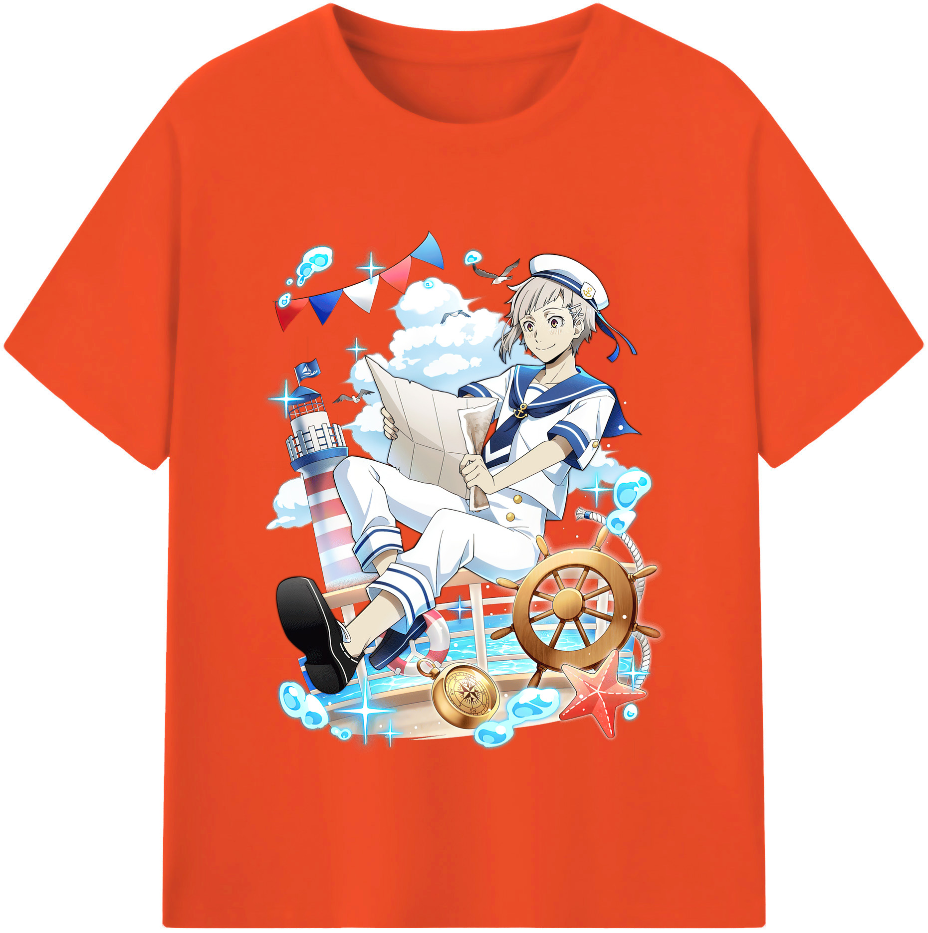 （画像用） 文豪ストレイドッグス Bungo Stray Dogs 綿100％半袖Tシャツ（フロントプリント）