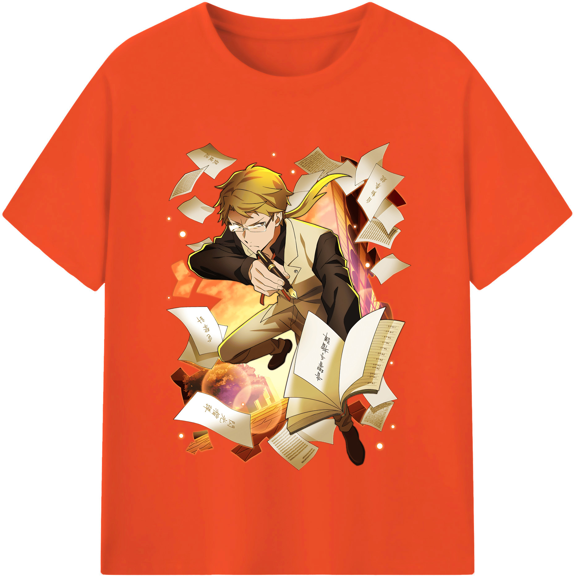 （画像用） 文豪ストレイドッグス Bungo Stray Dogs 綿100％半袖Tシャツ（フロントプリント）