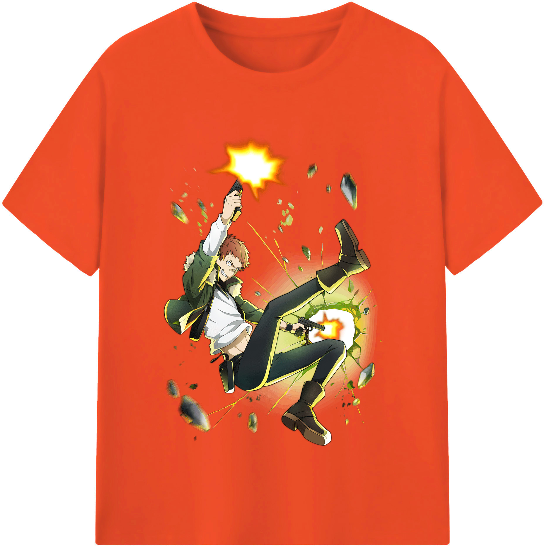 （画像用） 文豪ストレイドッグス Bungo Stray Dogs 綿100％半袖Tシャツ（フロントプリント）